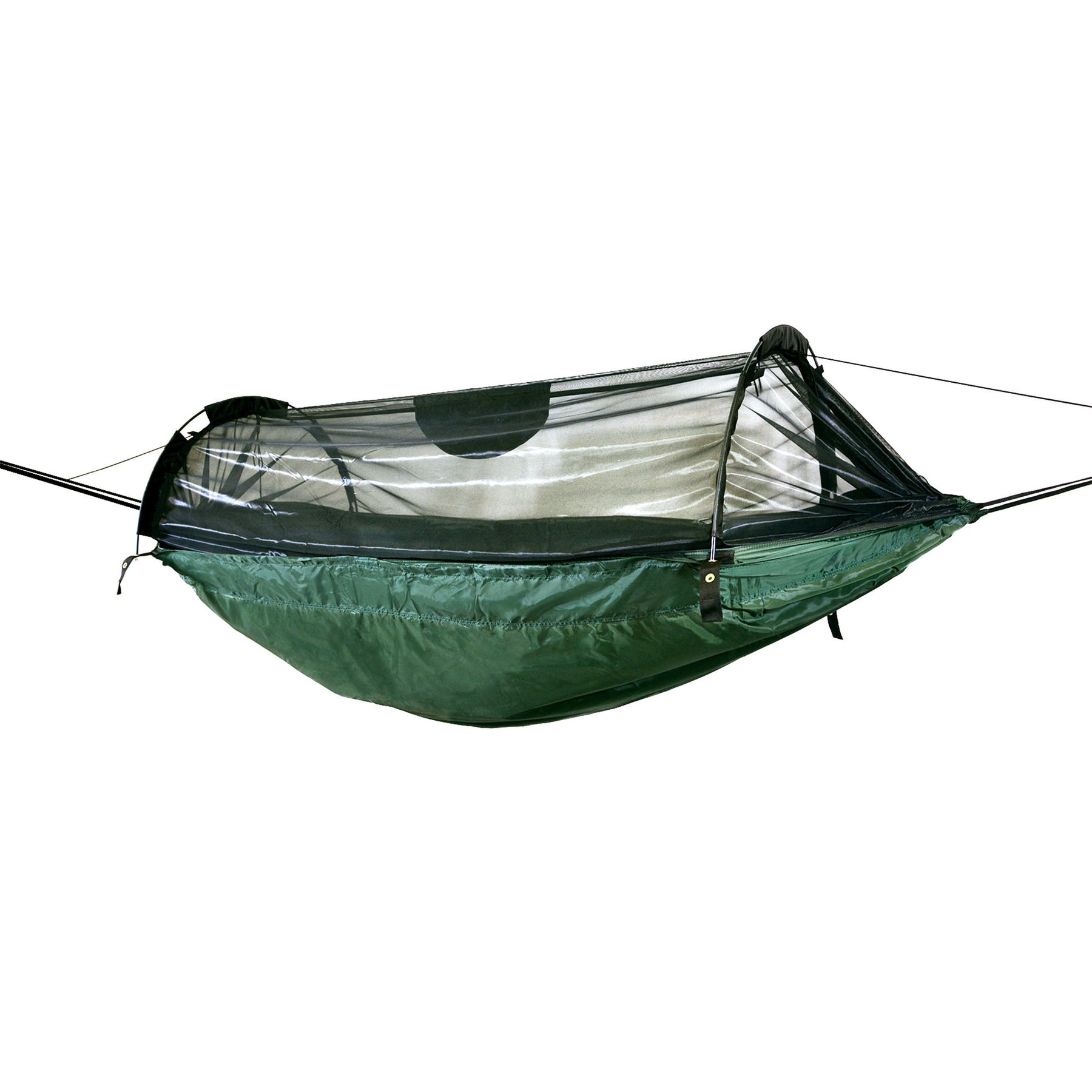 DD Hammock Frontline XL aperta con zanzariera montata