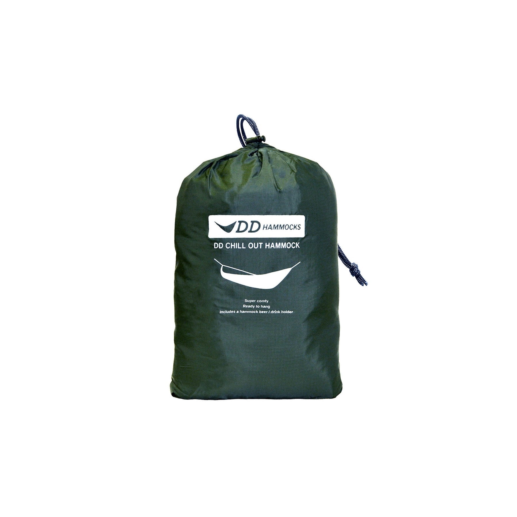 DD Hammocks Amaca Chill Out olive green - verde oliva chiusa nel suo sacchetto