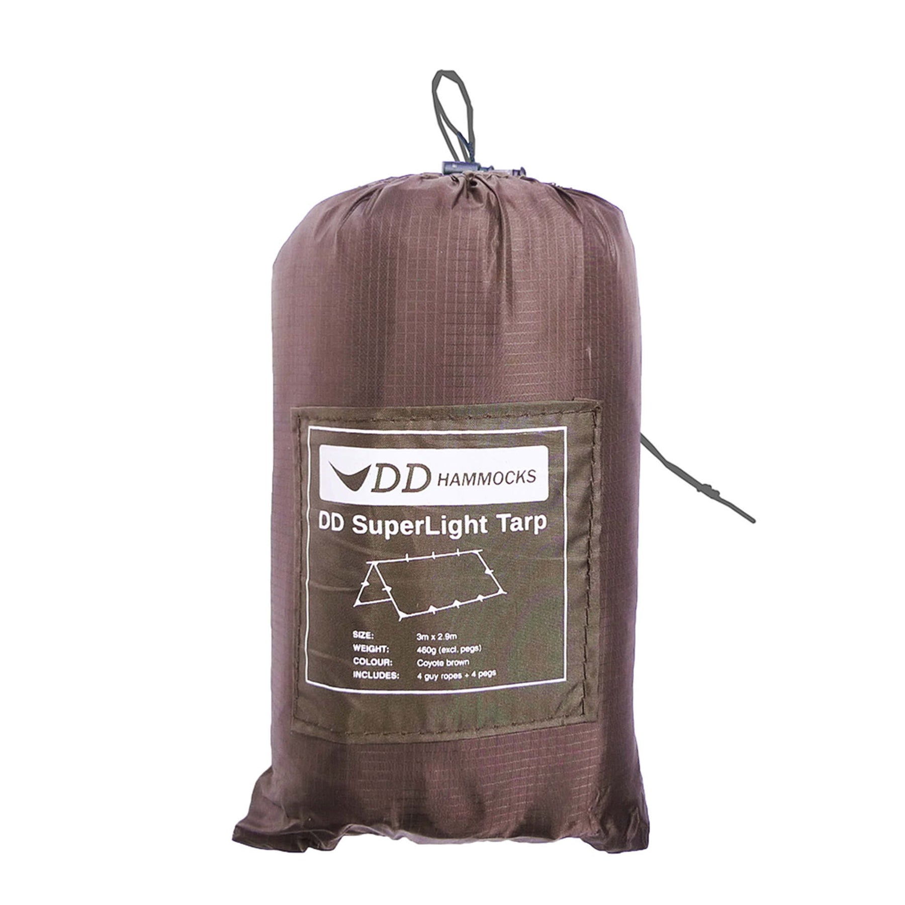 DD Tarp Superlight coyote nel suo sacchetto