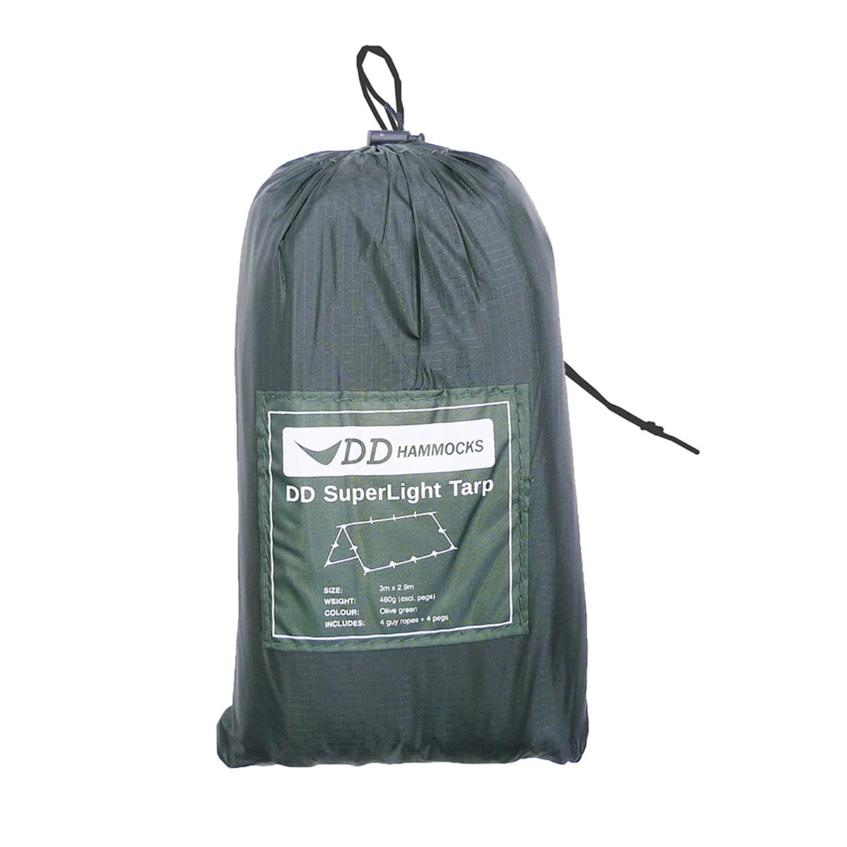 DD Tarp Superlight olive green nel suo sacchetto