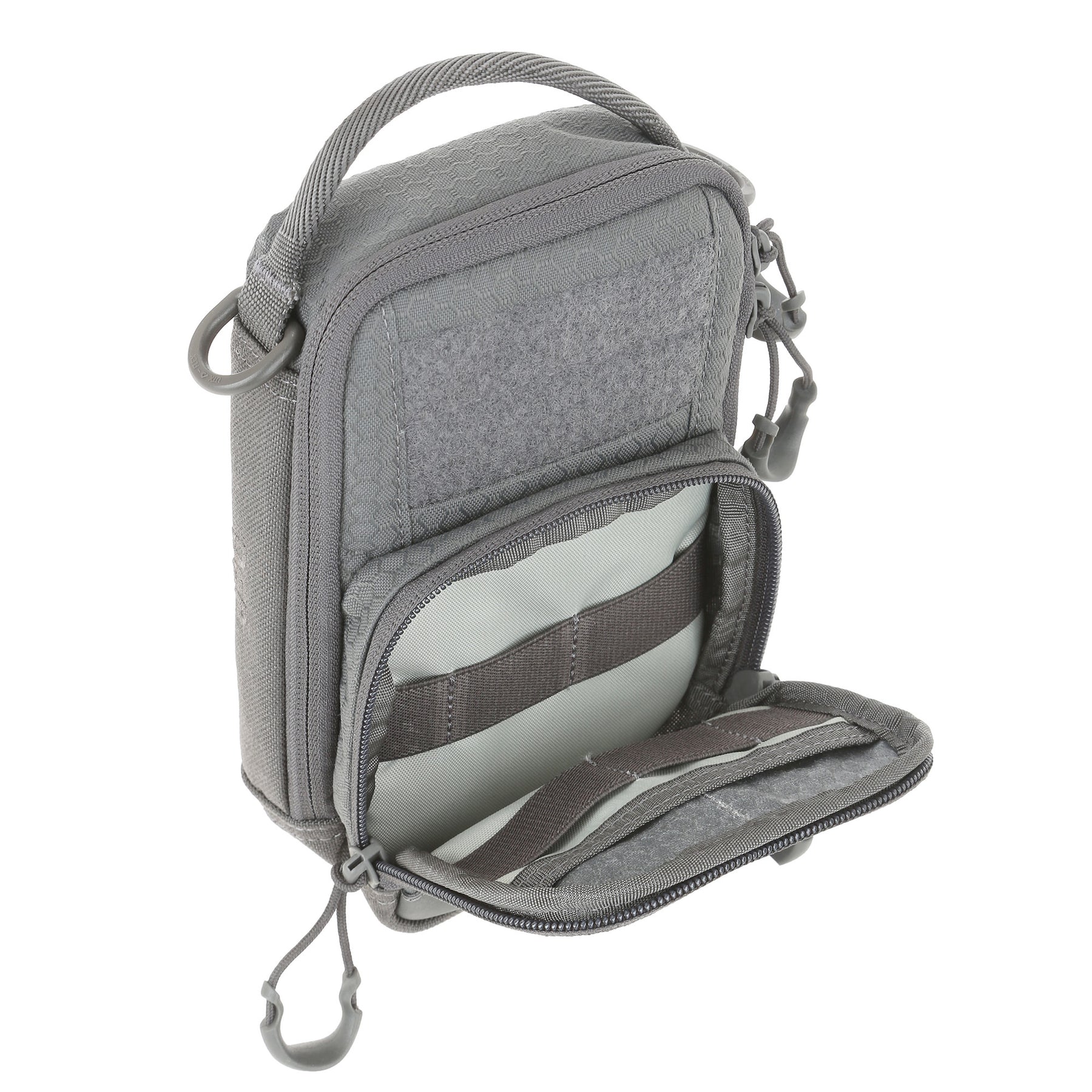 Pouch organizer AGR DEP di Maxpedition Grey - vista tasca piccola aperta