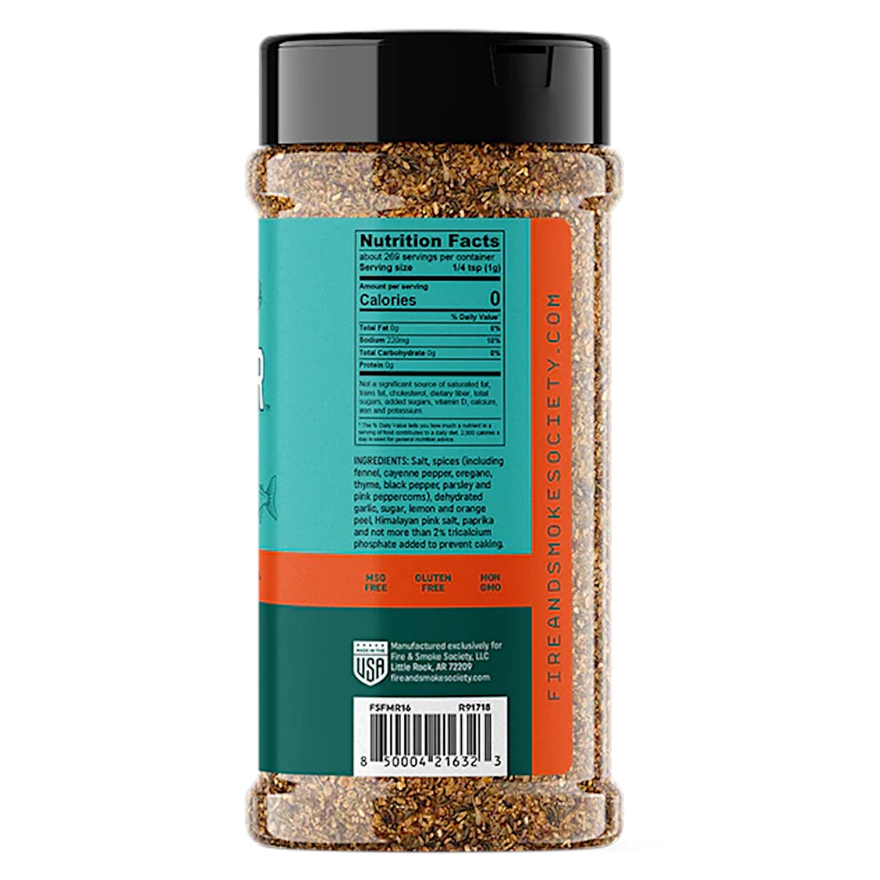 FIRE&SMOKE FISH MONGER SEASONING 269g lato destro