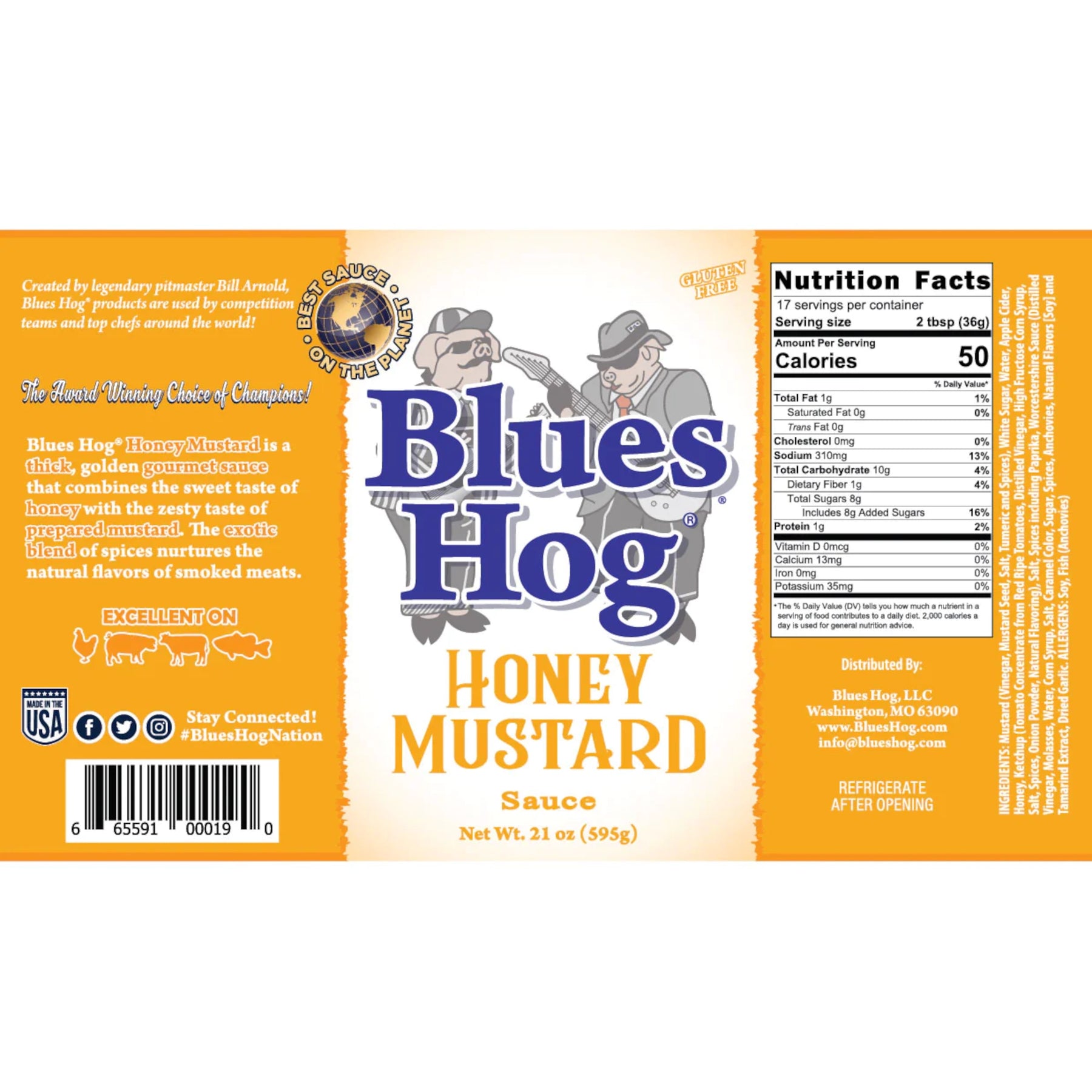 ETICHETTA BLUES HOG Honey Mustard Sauce