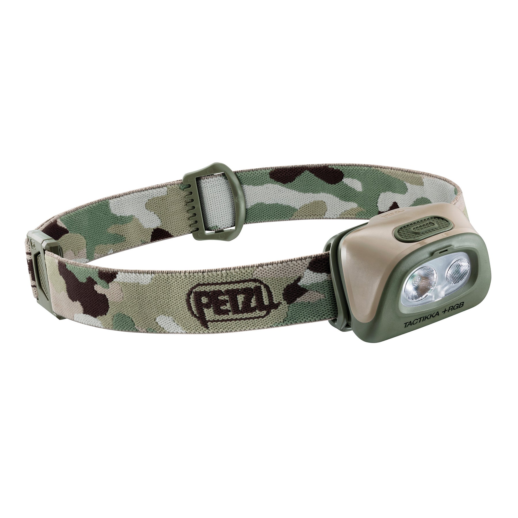 TORCIA PETZL TACTIKKA + RGB CAMO - VISTA INCLINATA