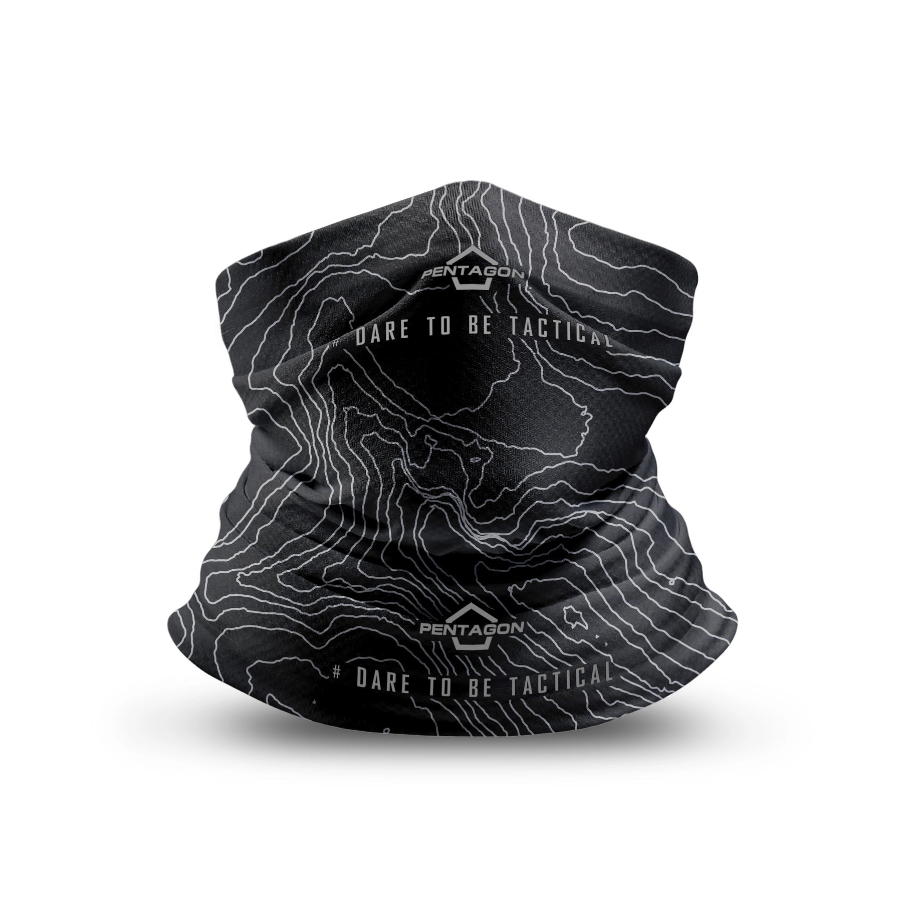 Pentagon Skiron topographic map black