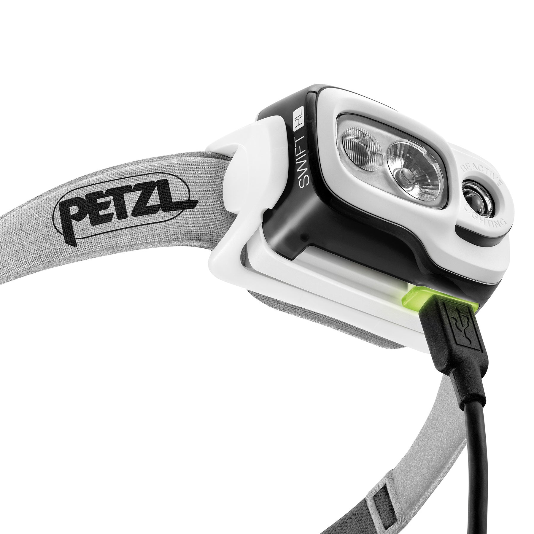 Petzl Swift RL nera in ricarica