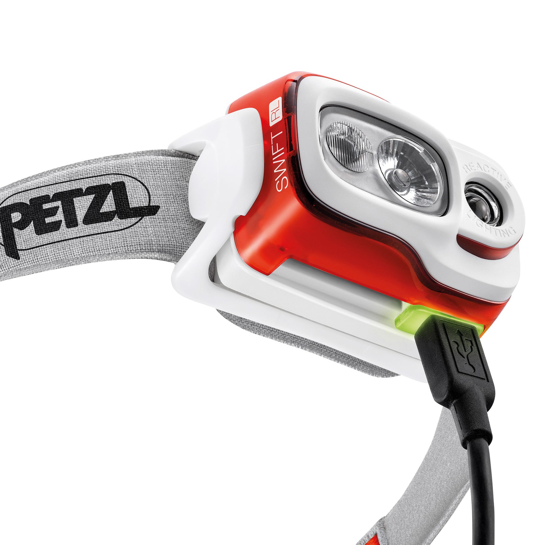 Petzl Swift RL rossa in ricarica