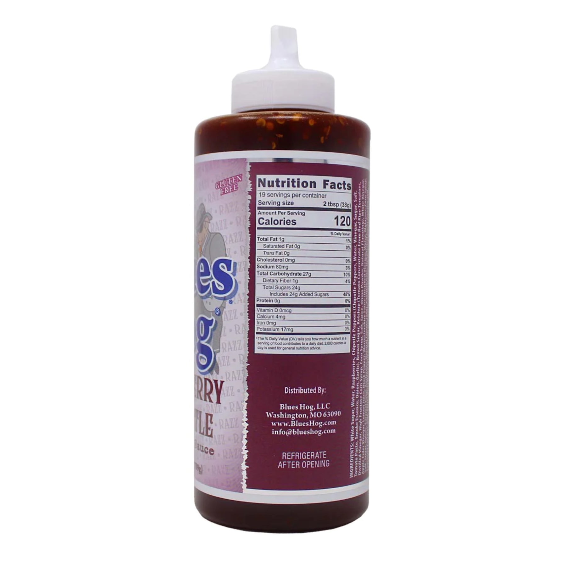 BLUES HOG Raspberry Chipotle BBQ Sauce 709G LATO DESTRO