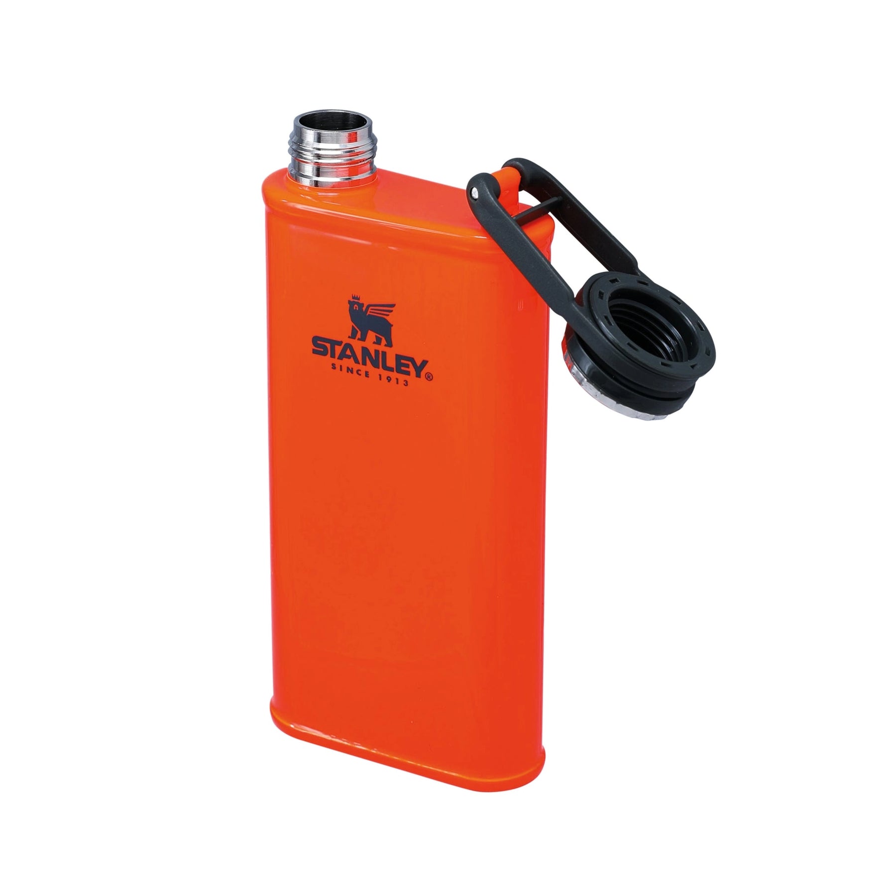 STANLEY CLASSIC EASY FILL WIDE MOUTH FLASK blaze orange aperto