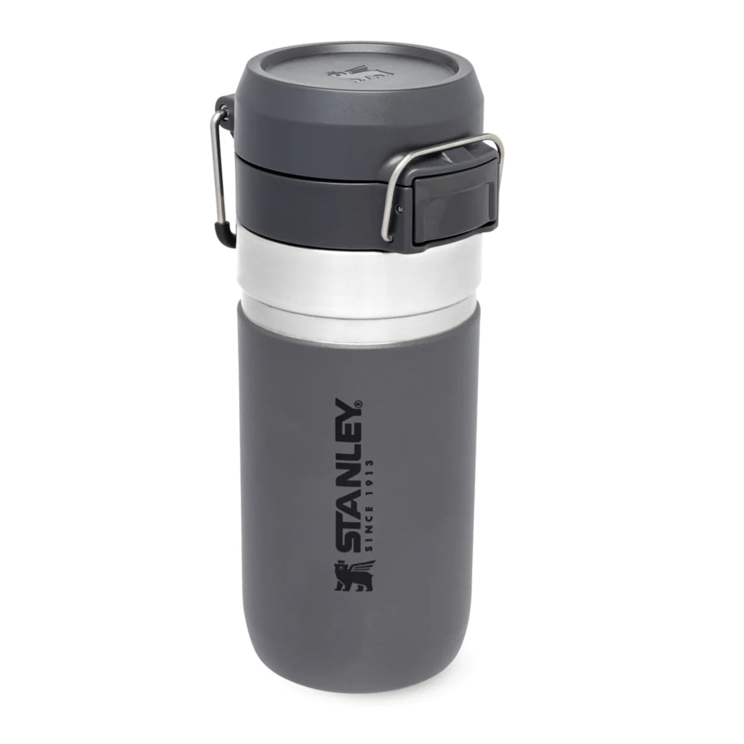 borraccia stanley go quick flip da 0.47 litri colore charcoal - chiusa