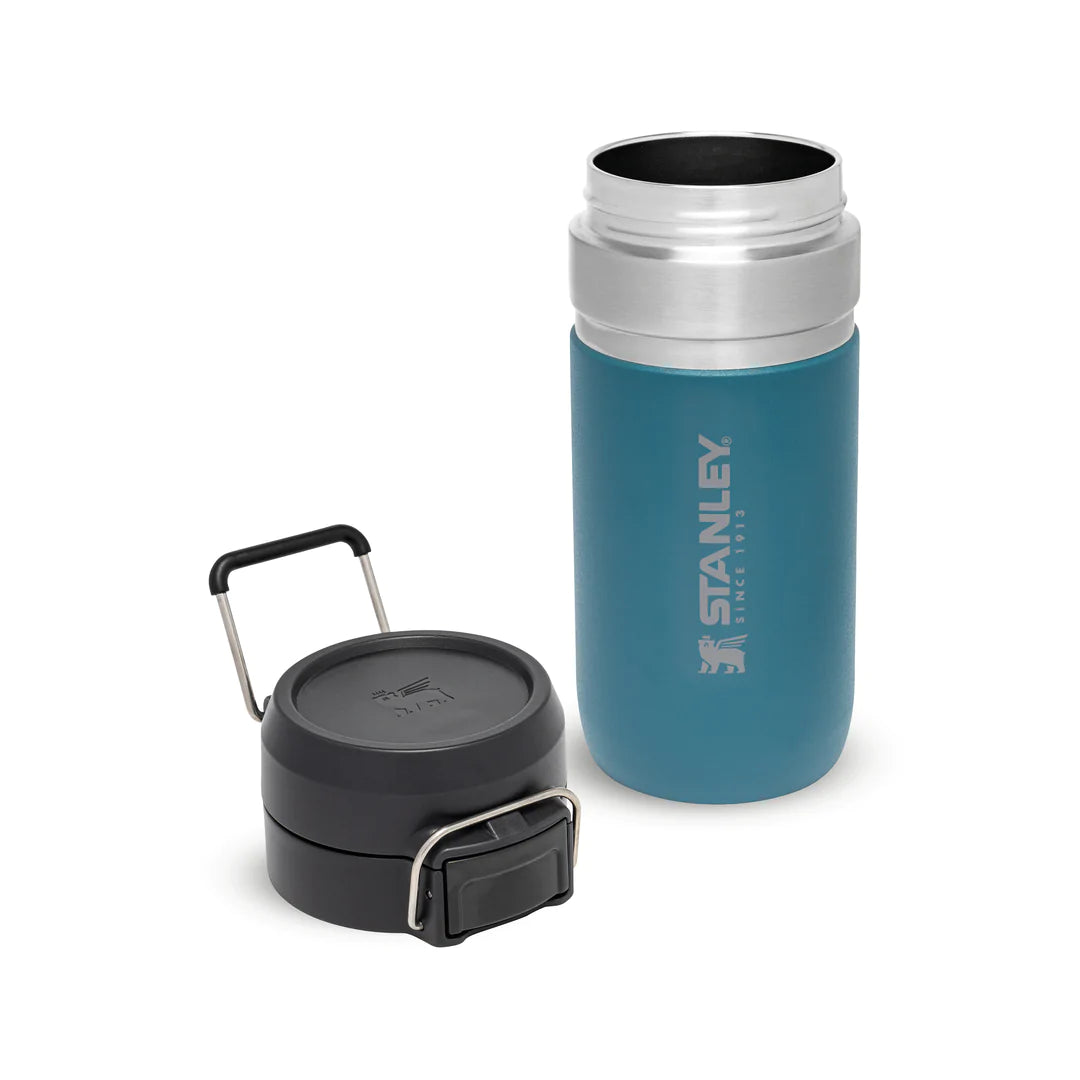 borraccia stanley go quick flip da 0.47 litri colore lagoon - con tappo sviitato