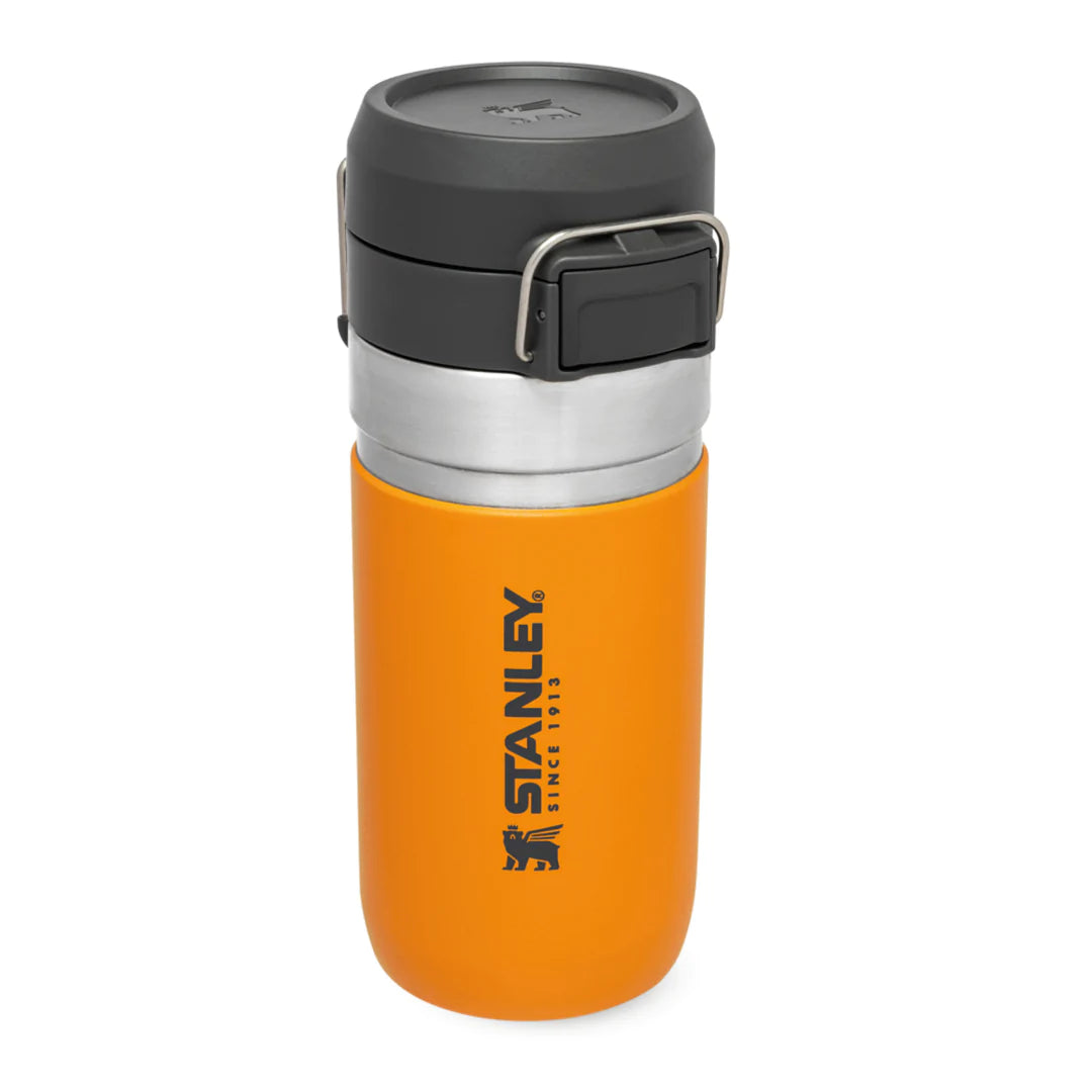 borraccia stanley go quick flip da 0.47 litri colore saffron - chiusa