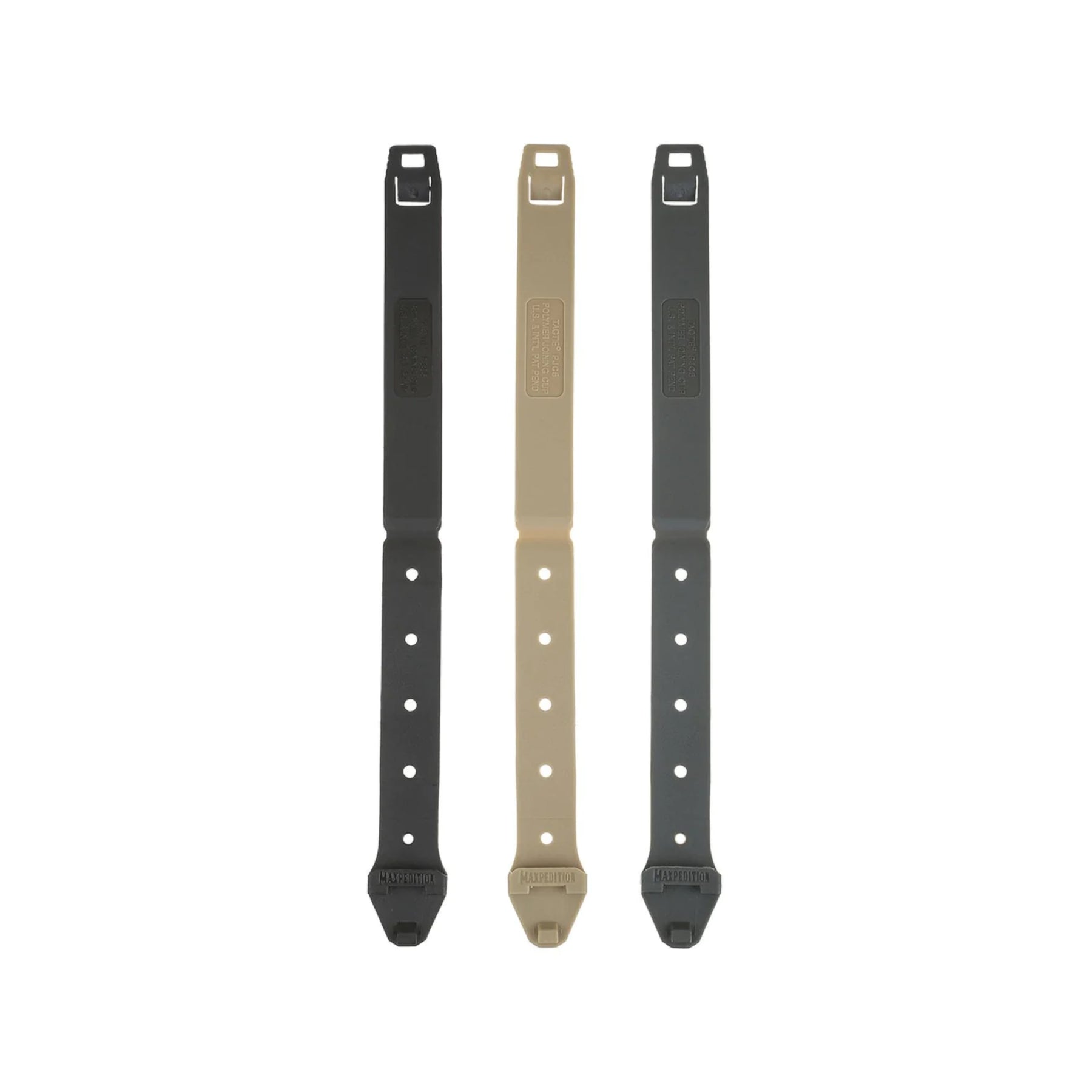 Le TacTie Polymer di Maxpedition in tutte le varianti da 15.6cm aperte