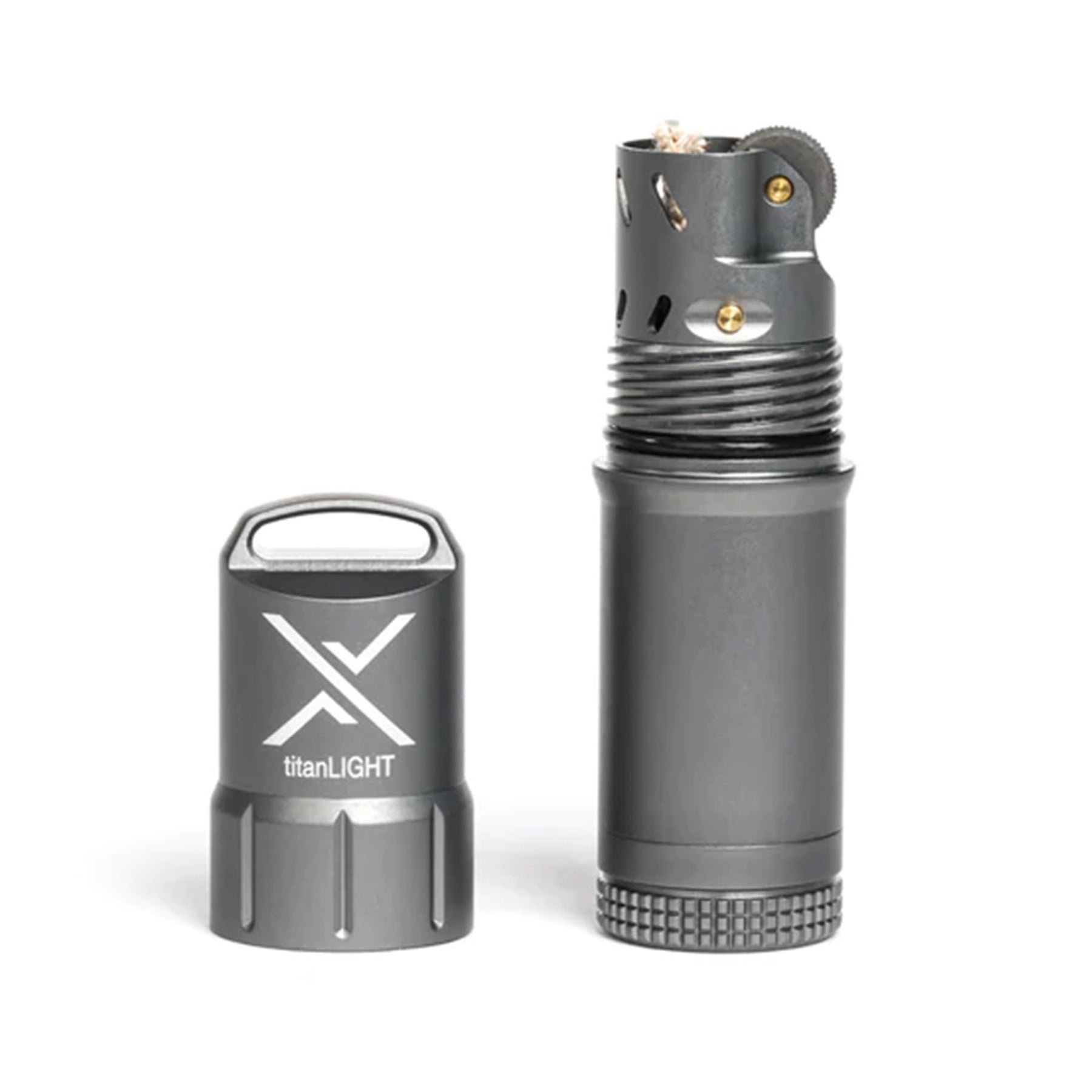accendino di emergenza exotac titanlight aperto - grigio