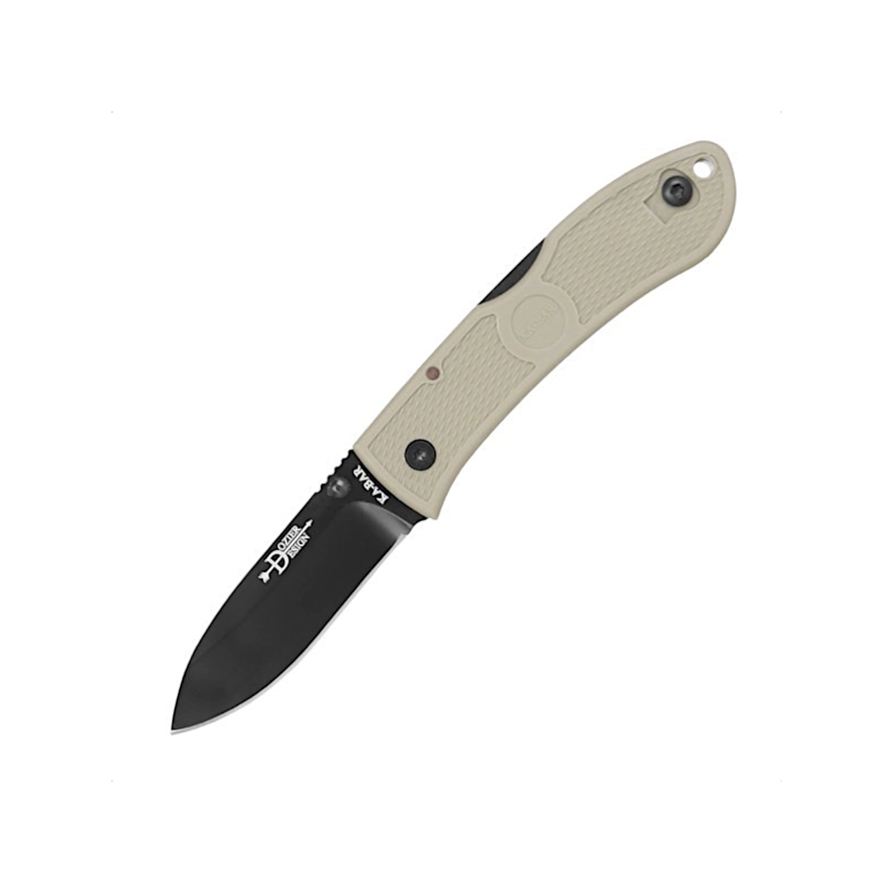 Ka-Bar 4062 - Dozier Folding Hunter nella variante Coyote Brown - frontale aperto