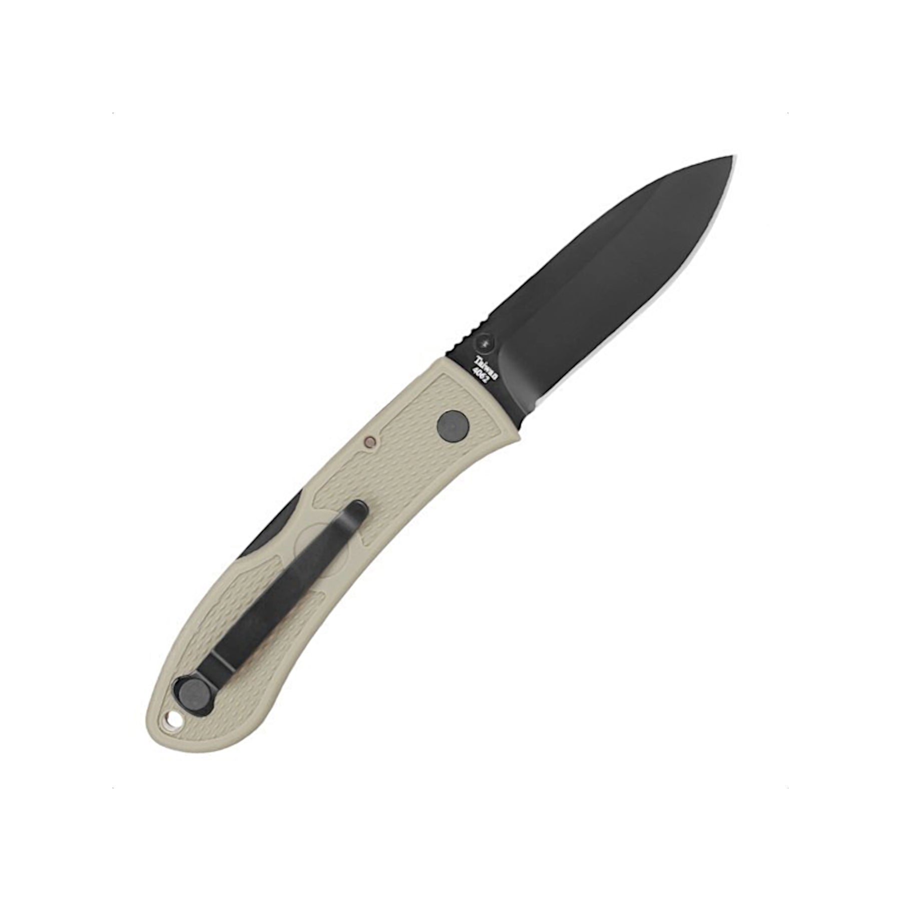 Ka-Bar 4062 - Dozier Folding Hunter nella variante Coyote Brown - posteriore aperto