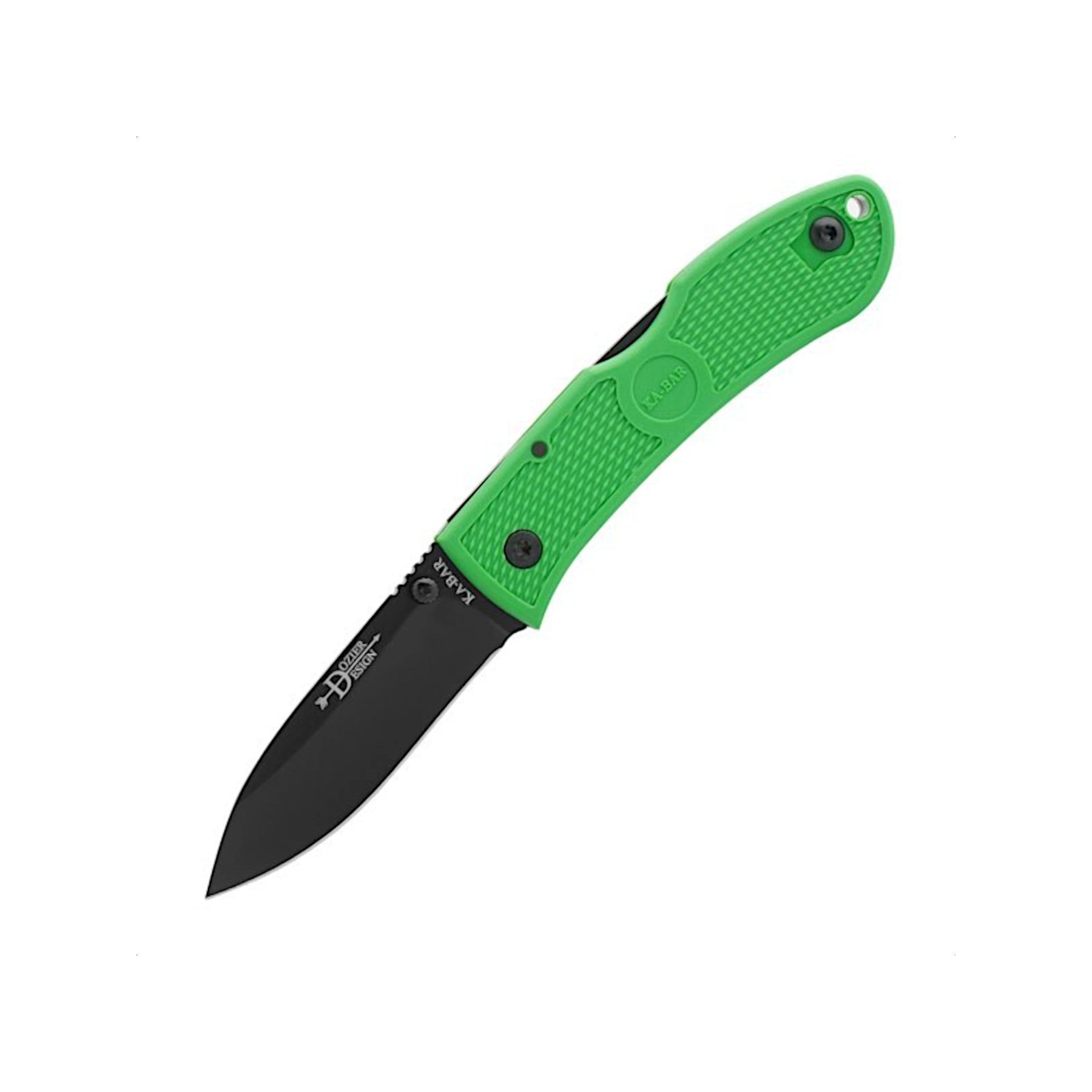 Ka-Bar 4062 - Dozier Folding Hunter nella variante Green - frontale aperto