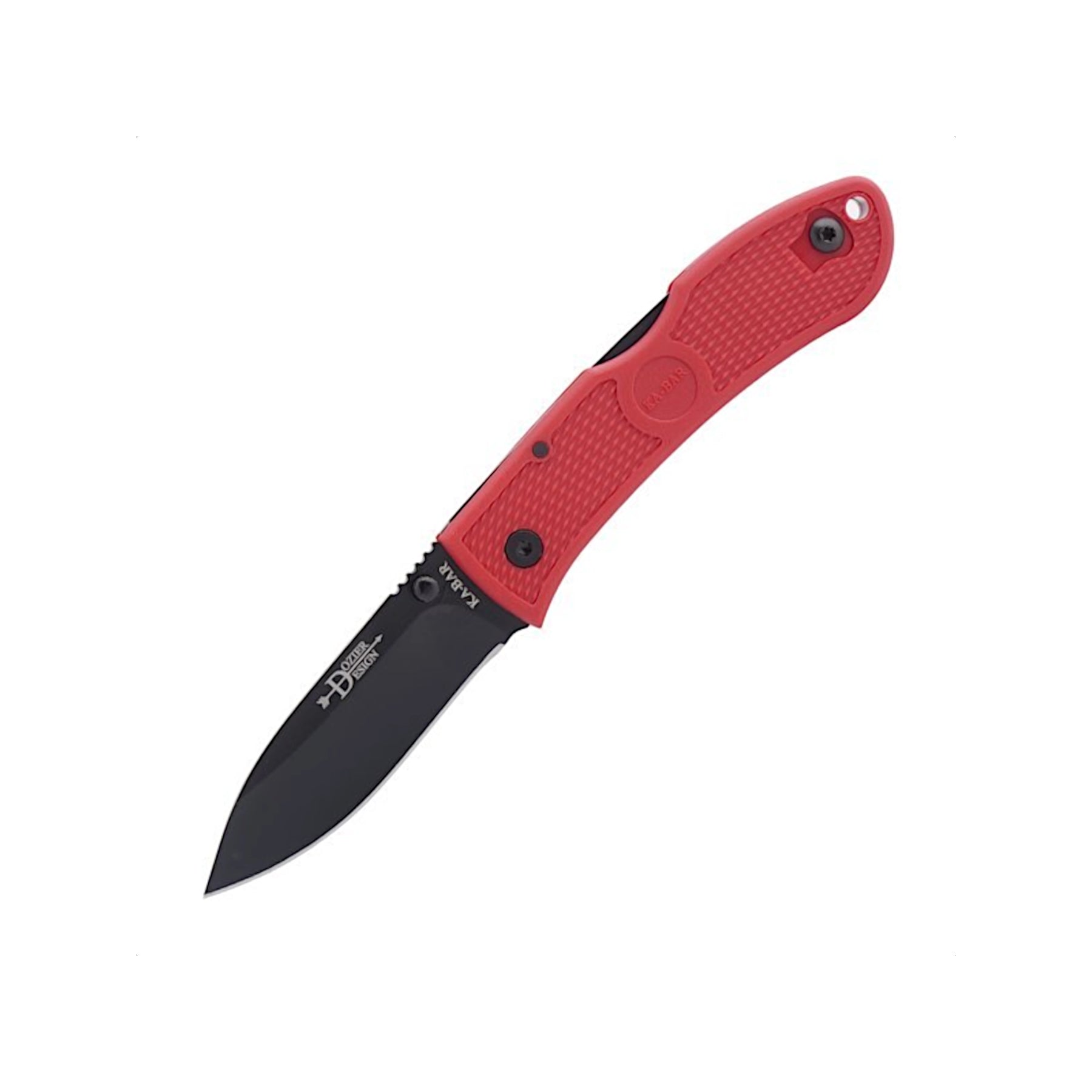 Ka-Bar 4062 - Dozier Folding Hunter nella variante Red - frontale aperto