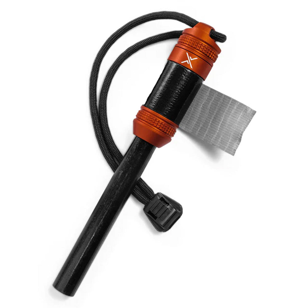 acciarino exotac firerod XL arancione con nastro americano svolto