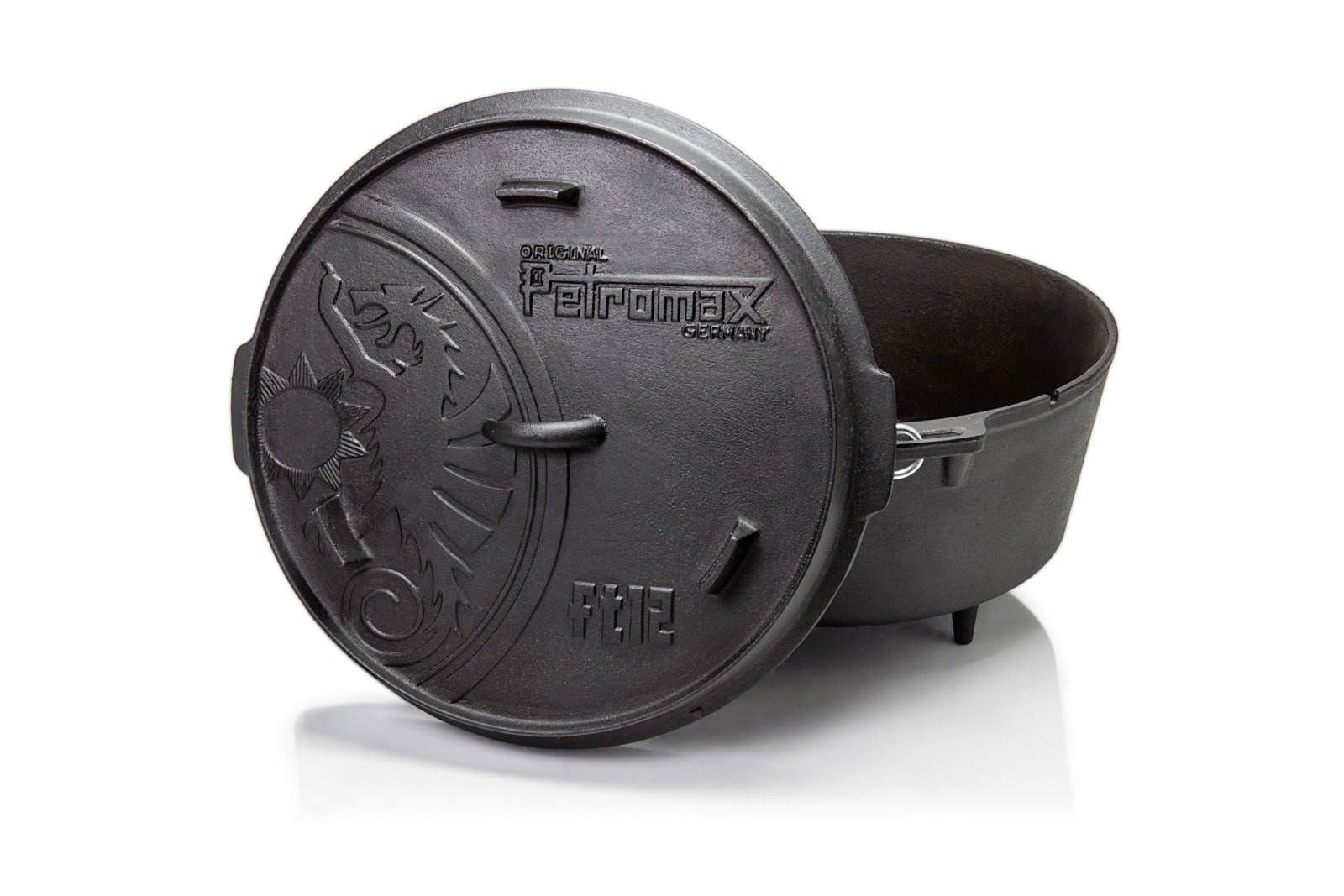 Pentola in ghisa Dutch Oven Petromax FT12 - vista aperta con coperchio
