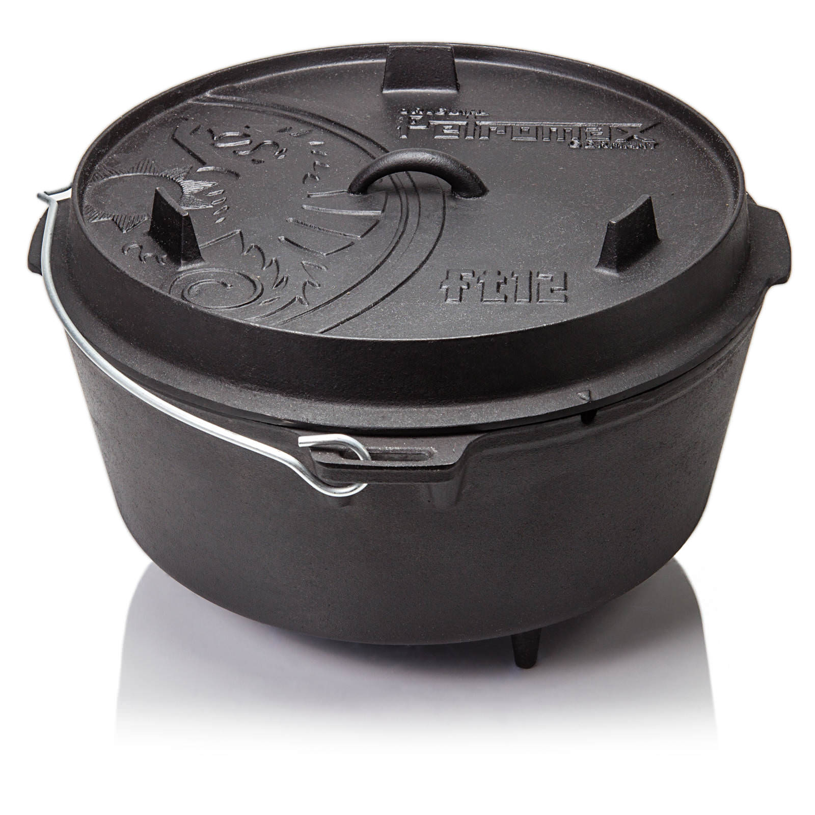 Pentola in ghisa Dutch Oven Petromax FT12 - vista chiusa con coperchio