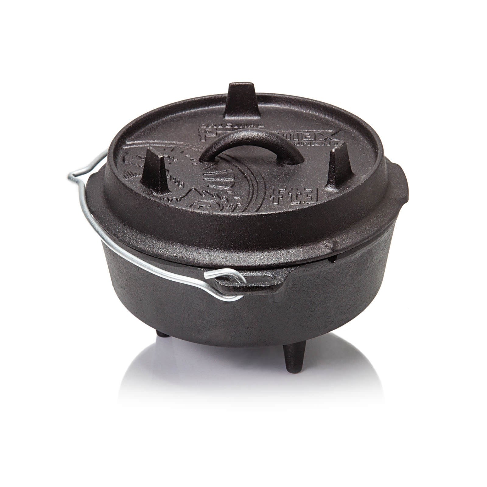 Pentola in ghisa Dutch Oven Petromax FT3 - vista chiusa con coperchio