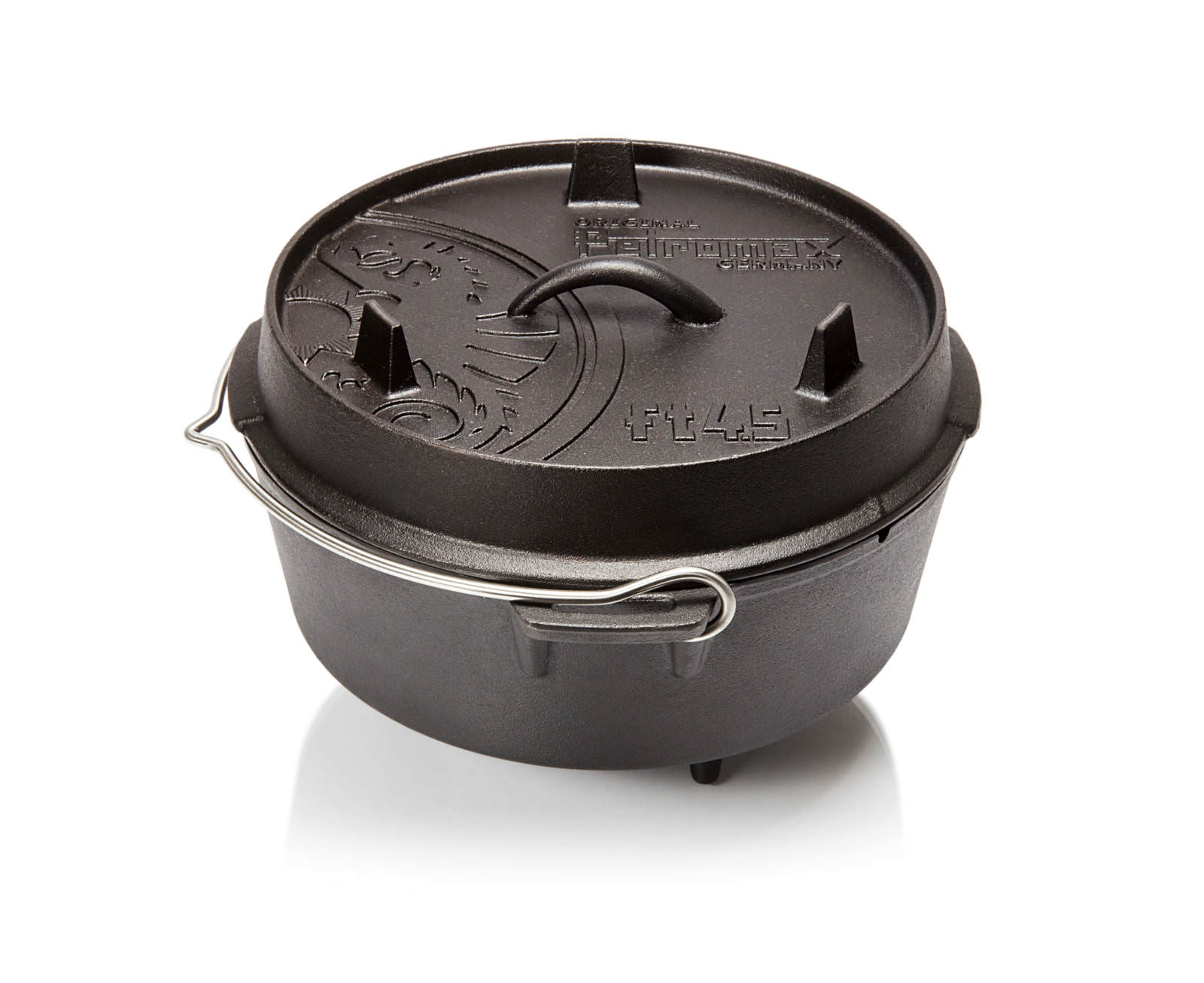 Pentola in ghisa Dutch Oven Petromax FT4.5 - vista chiusa con coperchio