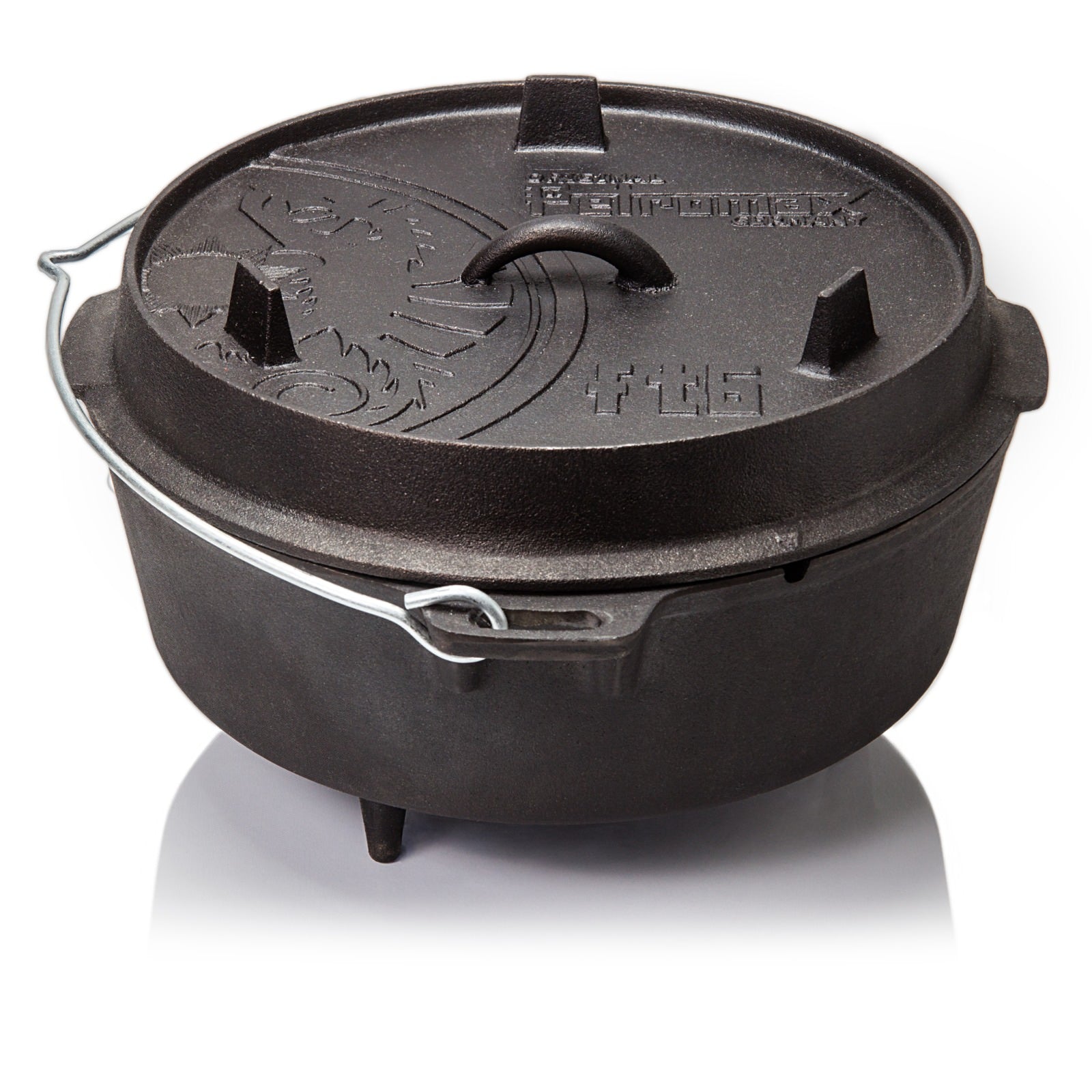 Pentola in ghisa Dutch Oven Petromax FT6 - vista chiusa con coperchio