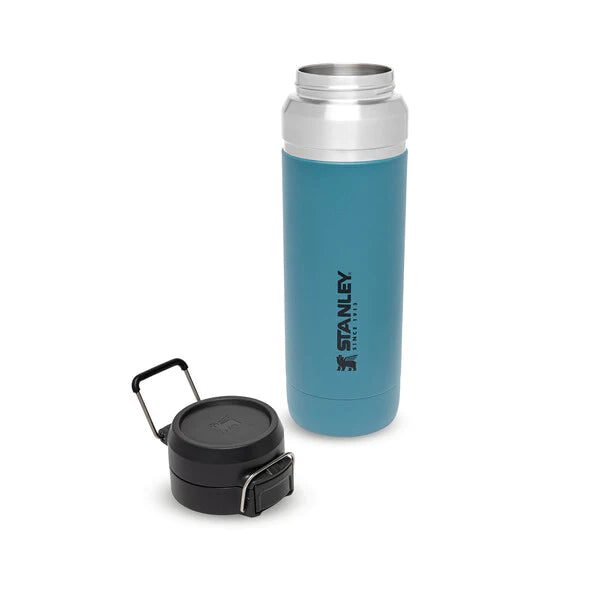 borraccia stanley go quick flip da 1.06 litri colore lagoon - con tappo svitato