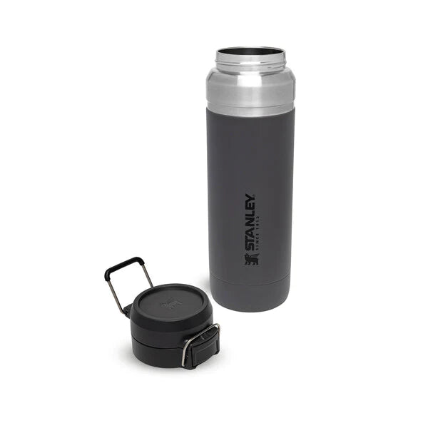 borraccia stanley go quick flip da 1.06 litri colore charcoal - con tappo svitato