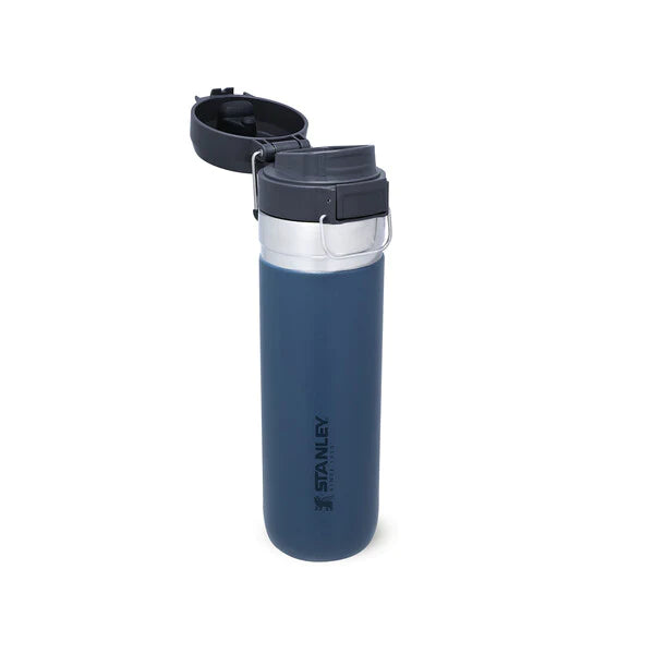 borraccia stanley go quick flip da 0.7 litri colore abyss - aperta