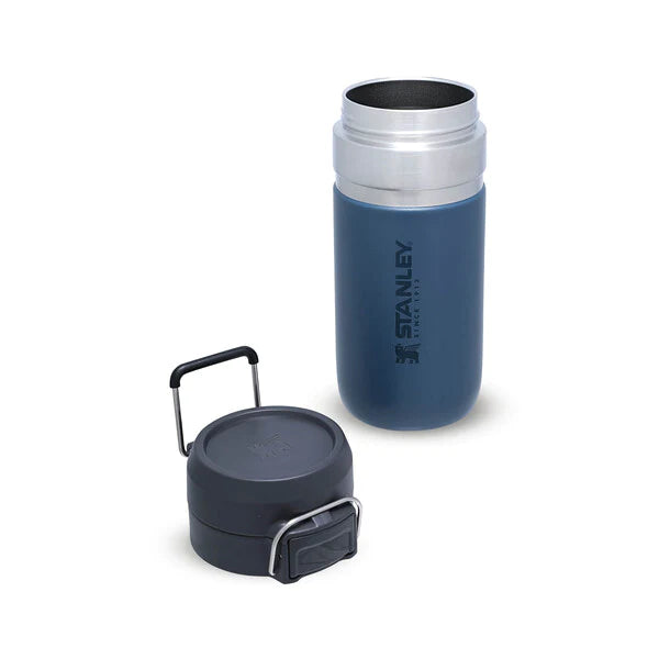 borraccia stanley go quick flip da 0.47 litri colore abyss - con tappo svitato