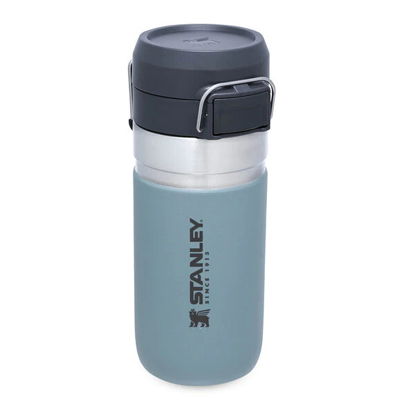borraccia stanley go quick flip da 0.47 litri colore lagoon - chiusa