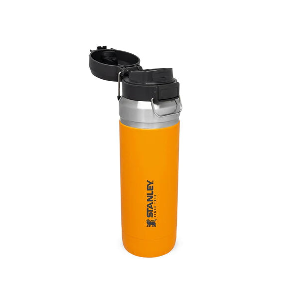 borraccia stanley go quick flip da 1.06 litri colore saffron - aperta