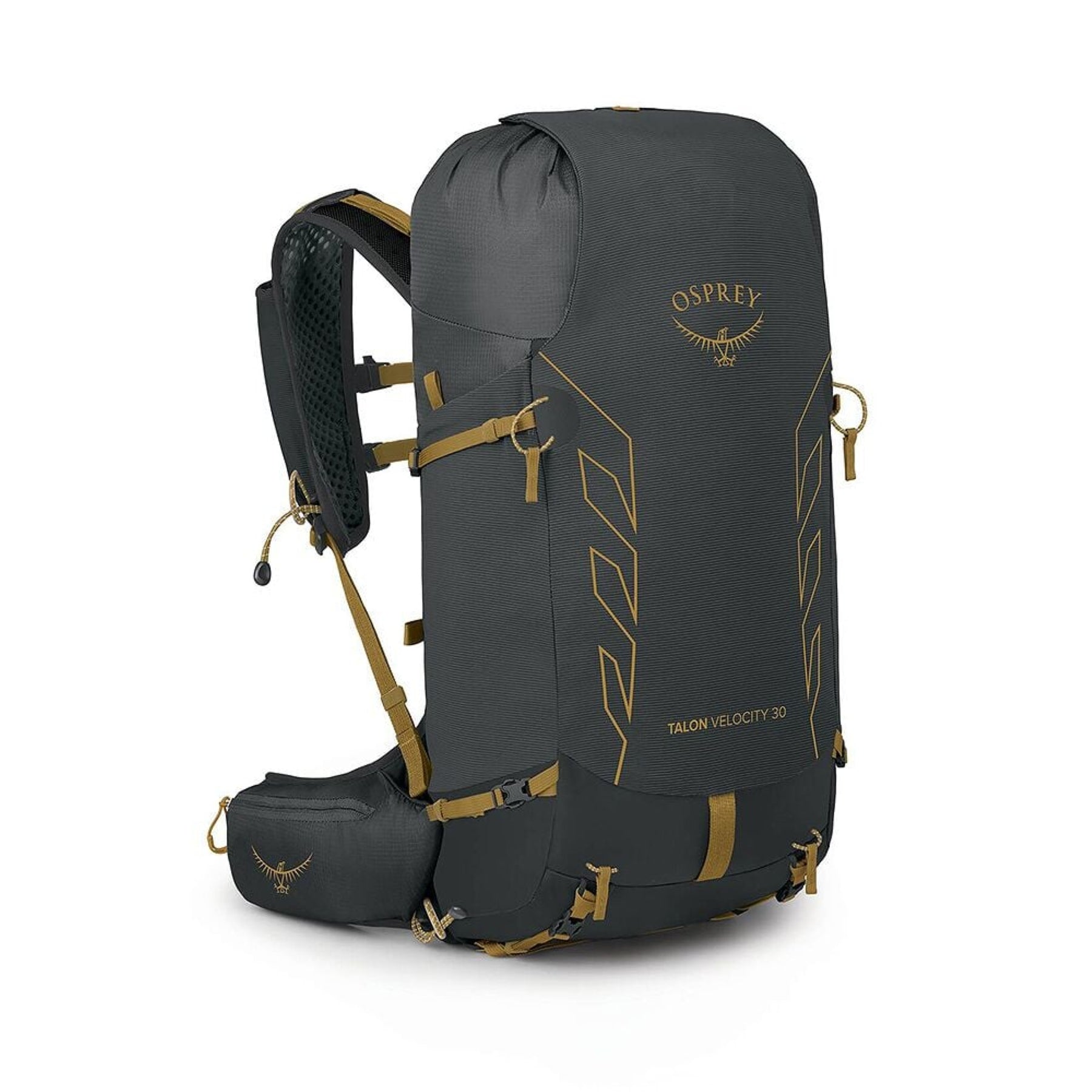 Zaino da trekking leggero e fastpacking Osprey Talon Velocity 30 da 30 litri, design minimalista e ventilato, ideale per attività veloci in montagna e sentieri