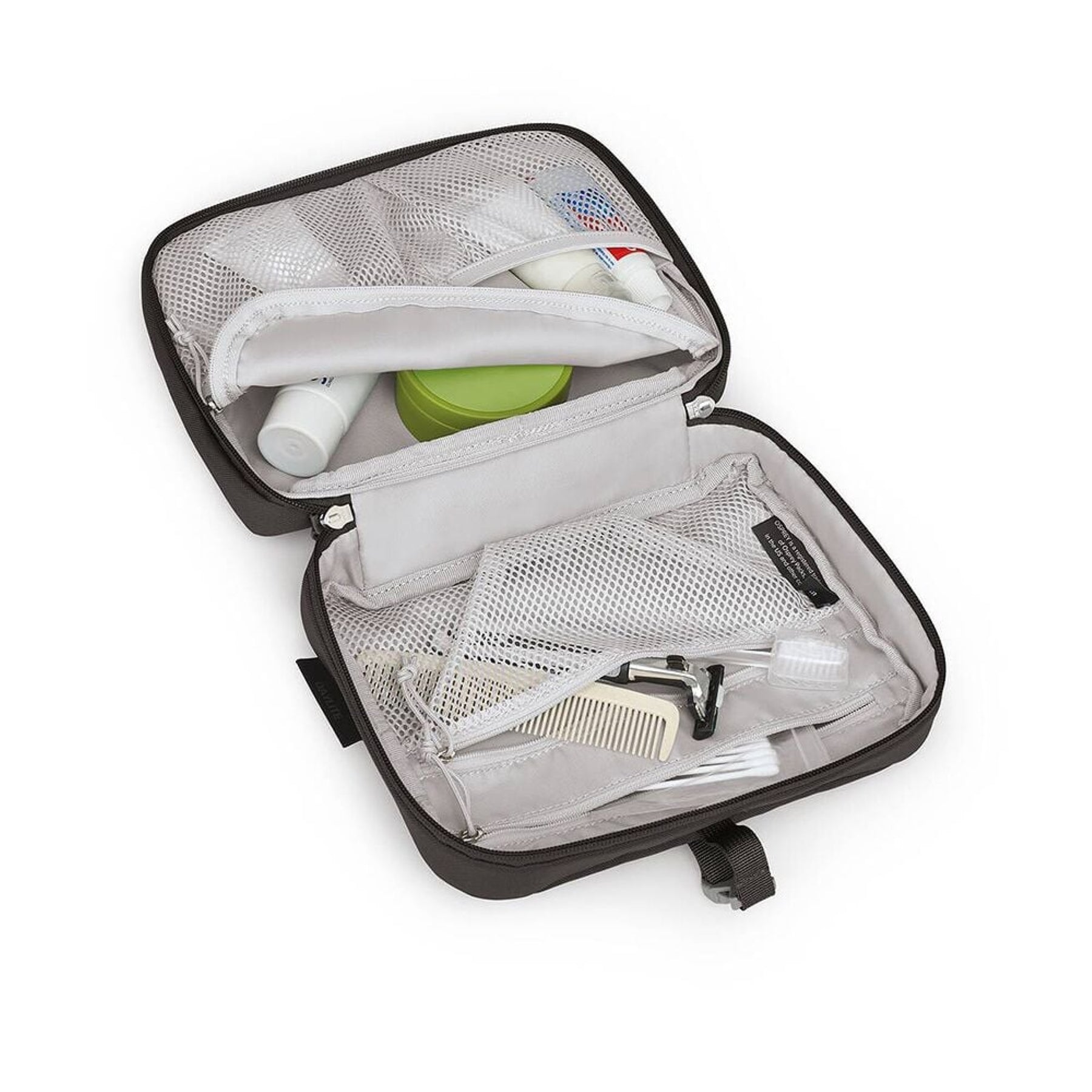Necessaire da bagno sospendibile Osprey Daylite Hanging Toiletry Kit, borsa portaoggetti da viaggio, con scomparti interni e gancio per appenderlo, ideale per articoli da toeletta e igiene personale