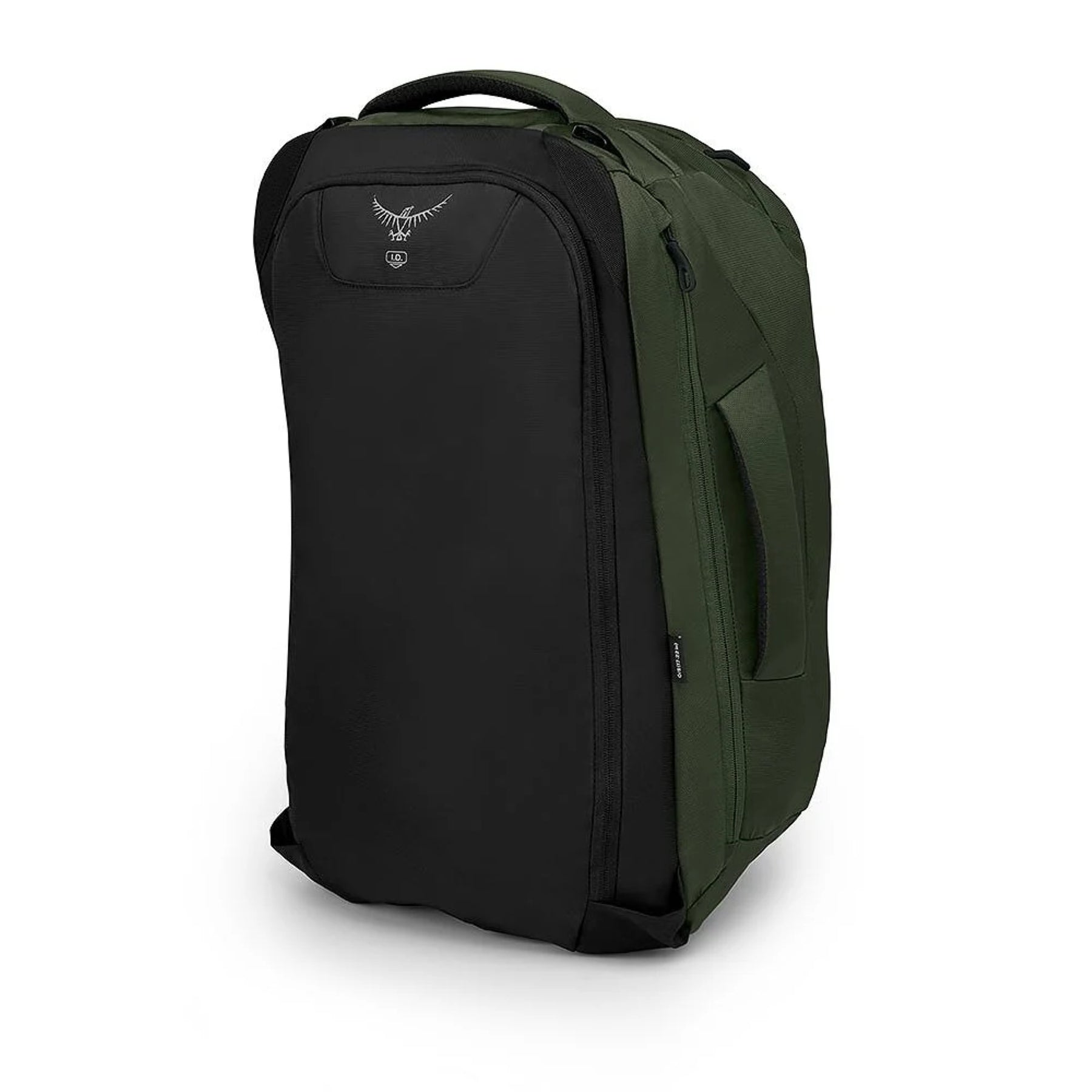 Osprey Farpoint 40 Travel Pack: Zaino da viaggio da 40 litri. Caratterizzato da pannello posteriore a scomparsa, apertura a valigia, cinghie di compressione interne e tasca imbottita per laptop. Design ergonomico e resistente ideale per viaggiatori dinamici.