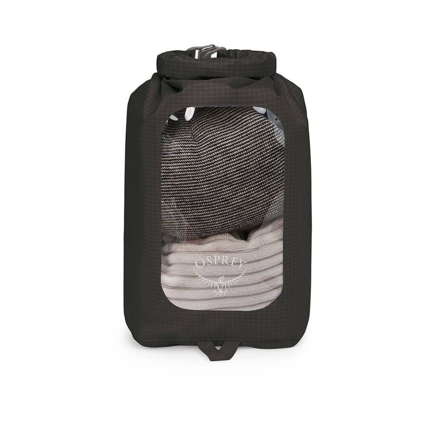 Sacca stagna ultraleggera Osprey Ultralight Dry Sack W/ Window in diverse capacità), con chiusura roll-top impermeabile e finestra trasparente per l'identificazione rapida del contenuto, disponibile nei colori blu petrolio (Waterfront Blue), arancione (Mars Orange) e nero