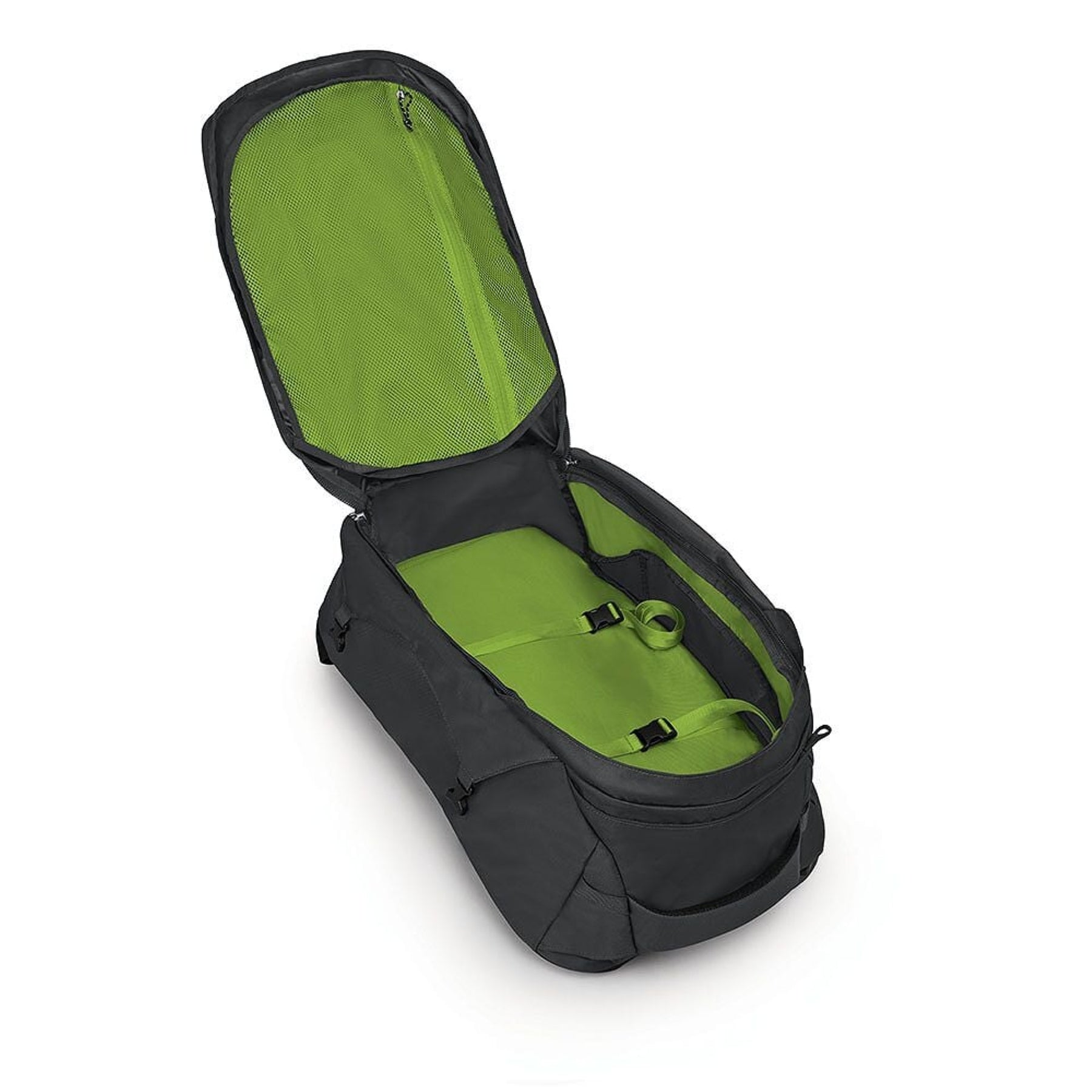 Osprey Farpoint 40 Travel Pack: Zaino da viaggio da 40 litri. Caratterizzato da pannello posteriore a scomparsa, apertura a valigia, cinghie di compressione interne e tasca imbottita per laptop. Design ergonomico e resistente ideale per viaggiatori dinamici.