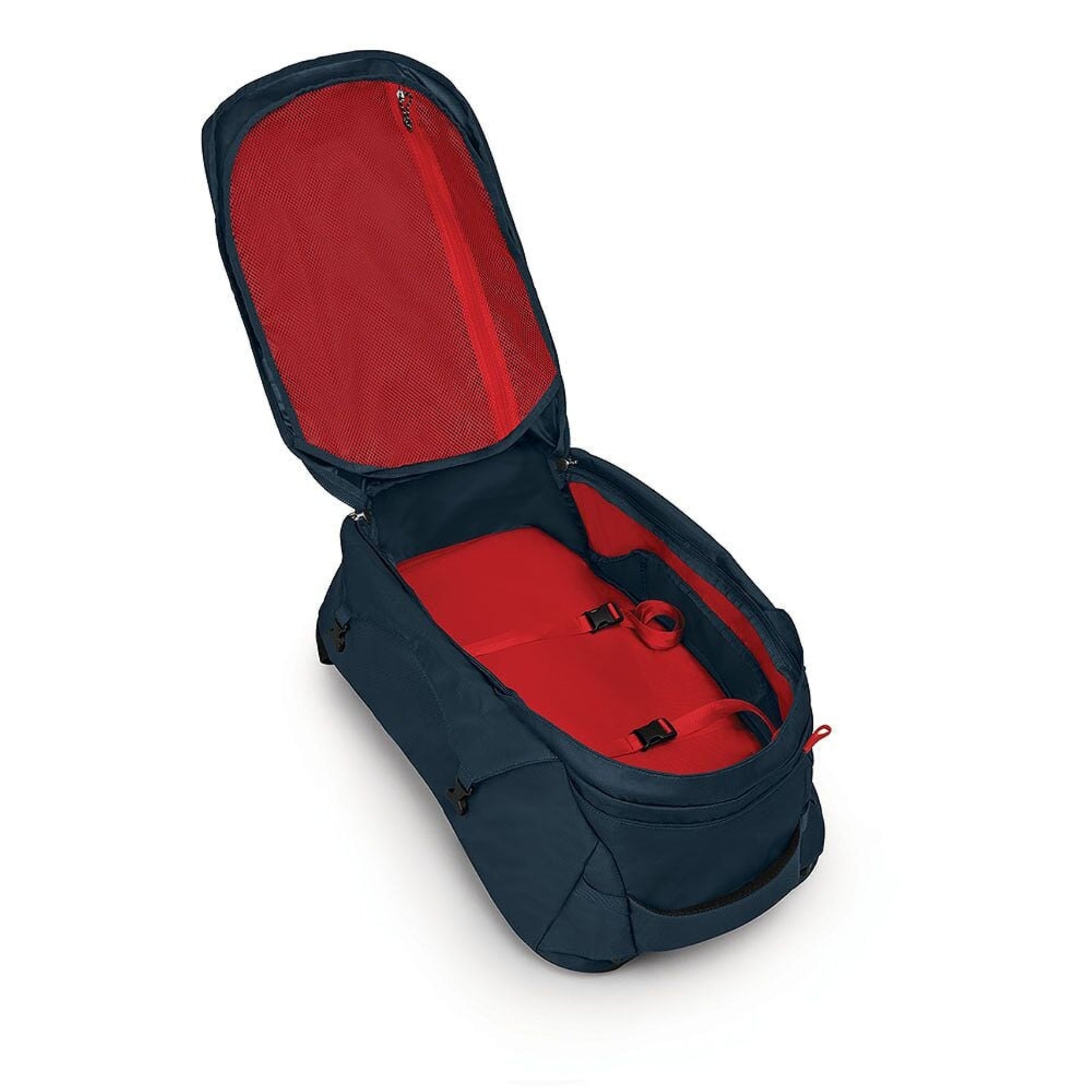 Osprey Farpoint 40 Travel Pack: Zaino da viaggio da 40 litri. Caratterizzato da pannello posteriore a scomparsa, apertura a valigia, cinghie di compressione interne e tasca imbottita per laptop. Design ergonomico e resistente ideale per viaggiatori dinamici.