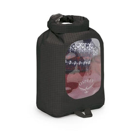 Sacca stagna ultraleggera Osprey Ultralight Dry Sack W/ Window in diverse capacità), con chiusura roll-top impermeabile e finestra trasparente per l'identificazione rapida del contenuto, disponibile nei colori blu petrolio (Waterfront Blue), arancione (Mars Orange) e nero