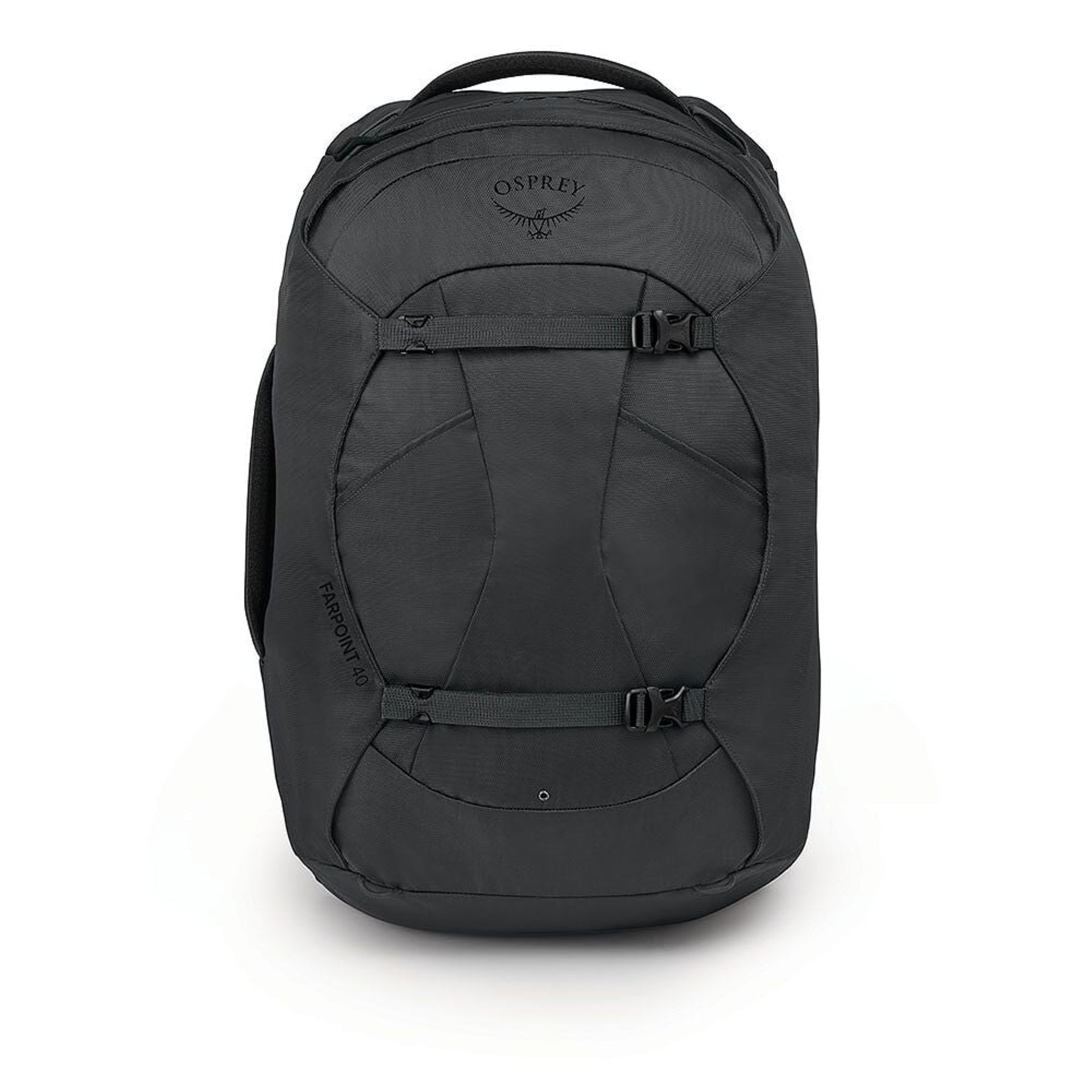 Osprey Farpoint 40 Travel Pack: Zaino da viaggio da 40 litri. Caratterizzato da pannello posteriore a scomparsa, apertura a valigia, cinghie di compressione interne e tasca imbottita per laptop. Design ergonomico e resistente ideale per viaggiatori dinamici.