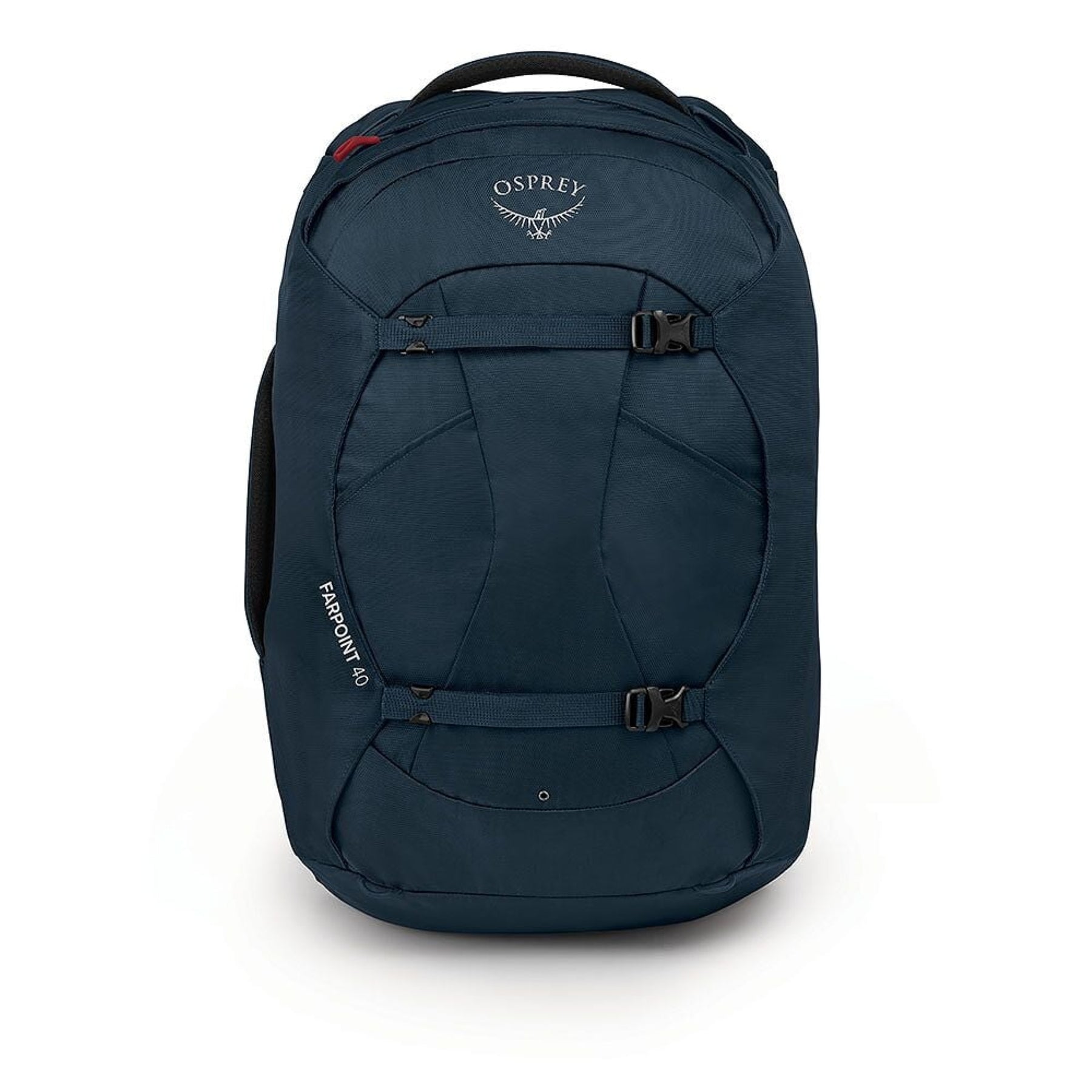 Osprey Farpoint 40 Travel Pack: Zaino da viaggio da 40 litri. Caratterizzato da pannello posteriore a scomparsa, apertura a valigia, cinghie di compressione interne e tasca imbottita per laptop. Design ergonomico e resistente ideale per viaggiatori dinamici.
