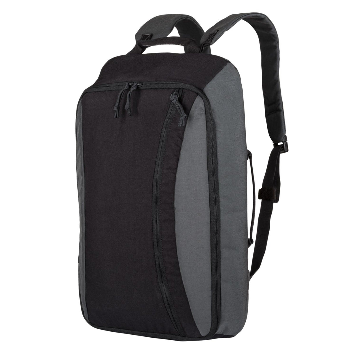 Zaino tattico DIRECT ACTION DRAGONFLY LOW PROFILE GUN PACK da 13.5 litri in design compatto grigio e nero, con spallacci imbottiti, maniglia laterale e doppio scomparto - ideale per uso militare, urbano, su backpacco.it