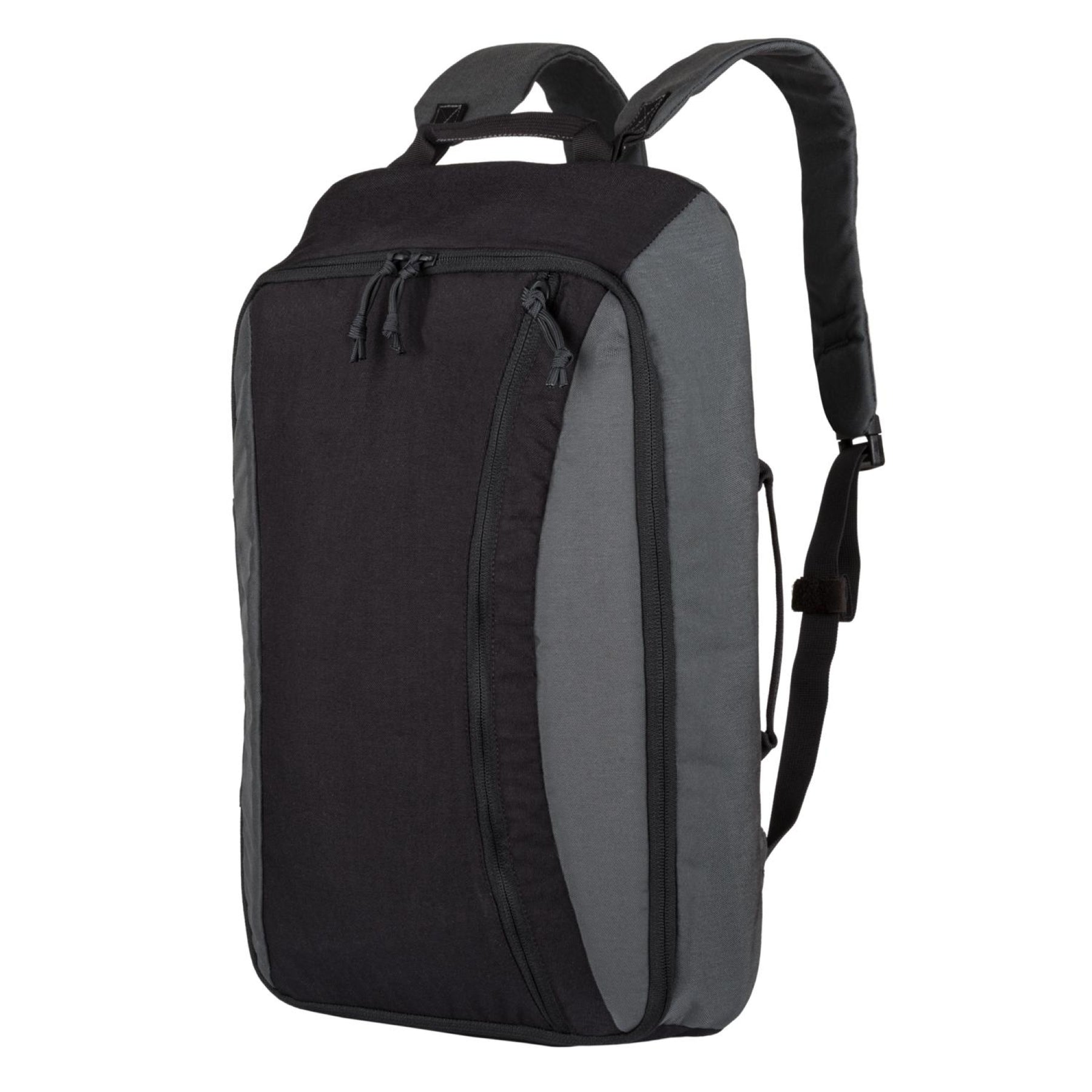 Zaino tattico DIRECT ACTION DRAGONFLY LOW PROFILE GUN PACK da 13.5 litri in design compatto grigio e nero, con spallacci imbottiti, maniglia laterale e doppio scomparto - ideale per uso militare, urbano, su backpacco.it