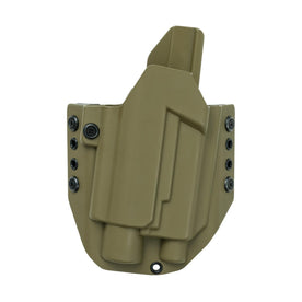 DIRECT ACTION | G17 OWB LIGHT HOLSTER - Fondina per G17 con torcia - BackPacco - BP-DIRECT-HP-OGLR-KDX-FDE