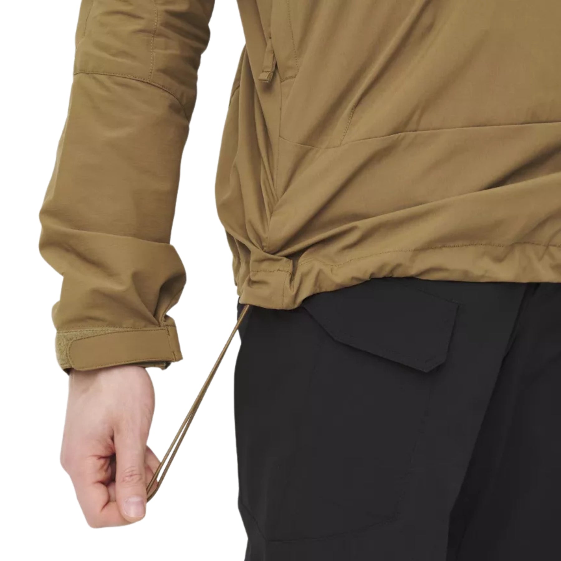 Helikon-Tex Mistral Anorak Jacket KU-MSL-NL giacca soft shell antivento e idrorepellente in tessuto elastico StormStretch con cappuccio regolabile, ampia tasca frontale a marsupio con organizer interno, tasche omerali e zip di ventilazione YKK per trekking, bushcraft e outdoor