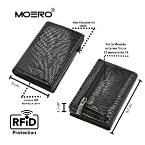 MOERO | PRO ZIP SNAKE BLACK - Portafoglio