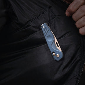 Extrema Ratio BFK ZERO coltello chiudibile tattico ed EDC con lama tanto, foro per apertura rapida, blocco di sicurezza e impugnatura ergonomica