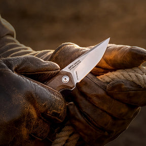 Extrema Ratio BFK NANO coltello a lama fissa neck knife compatto con lama drop point in acciaio, guancette ergonomiche sagomate e foro passante per cordino da porto al collo o EDC tattico